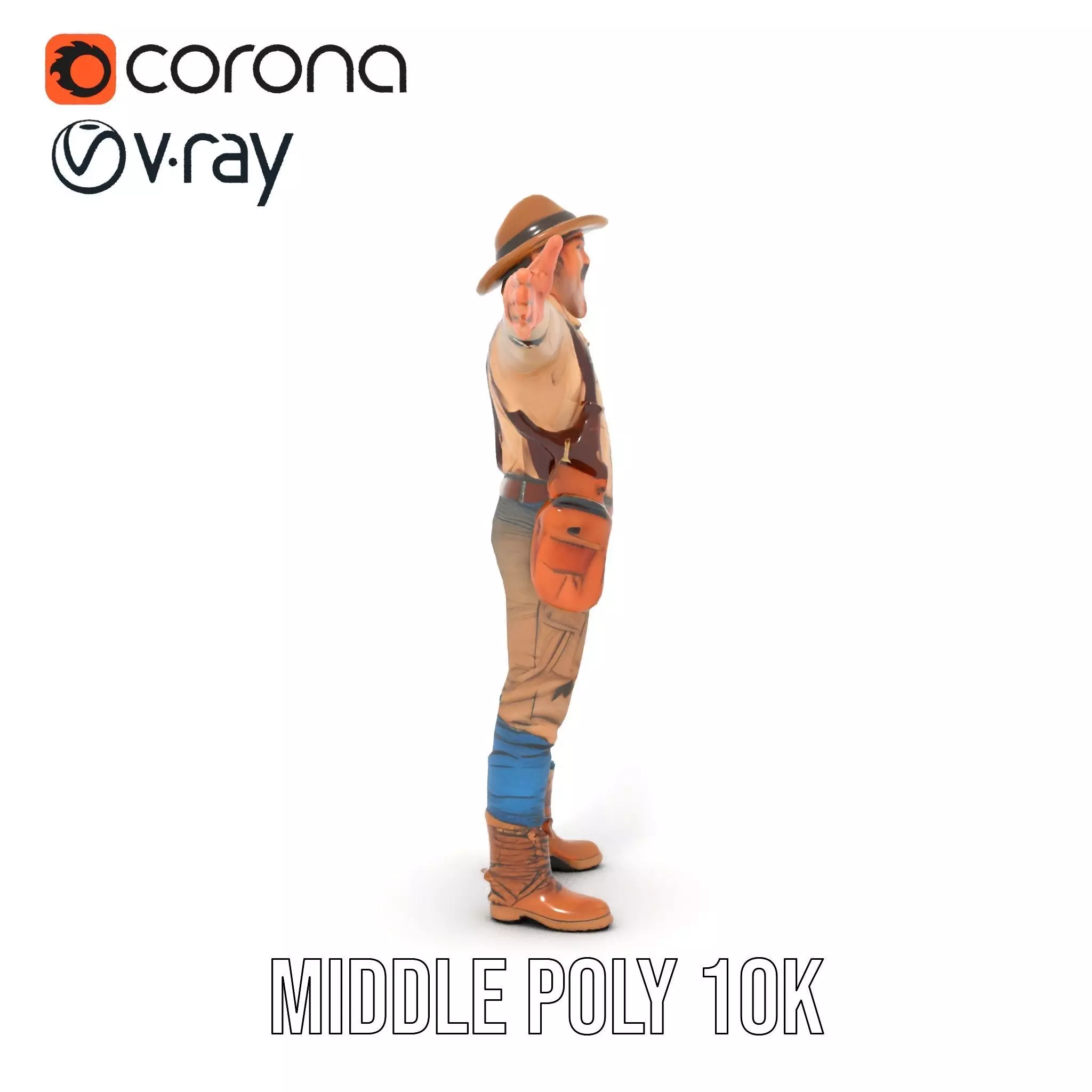 Explorer Adventurer Outfit model pack Low-poly 3D model_13