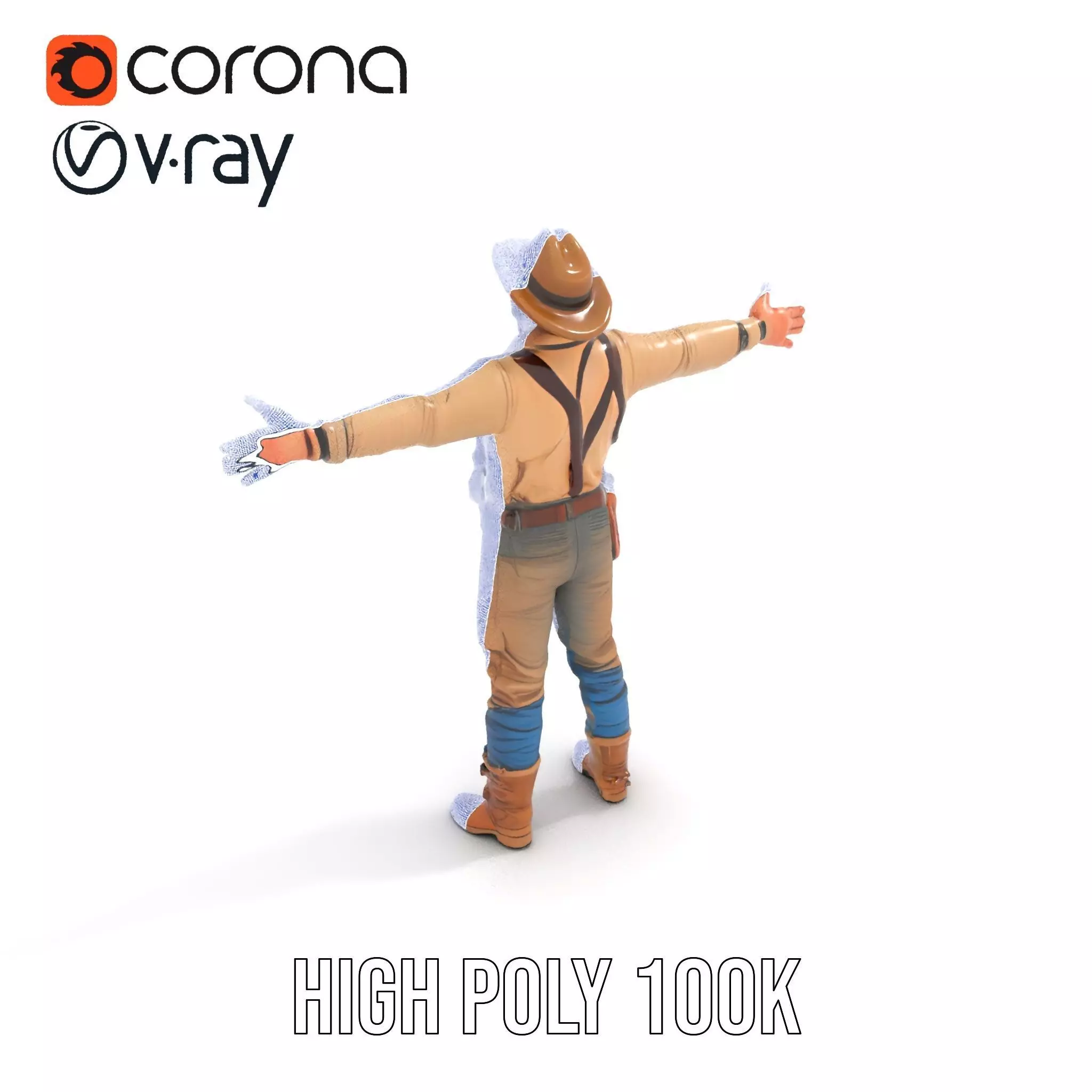 Explorer Adventurer Outfit model pack Low-poly 3D model_28