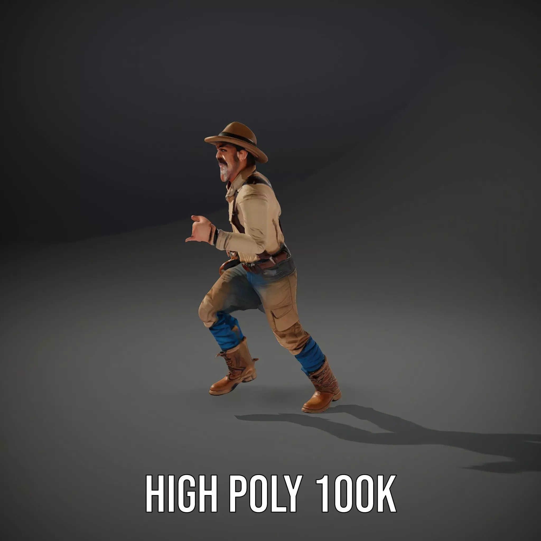 Explorer Adventurer Outfit model pack Low-poly 3D model_8