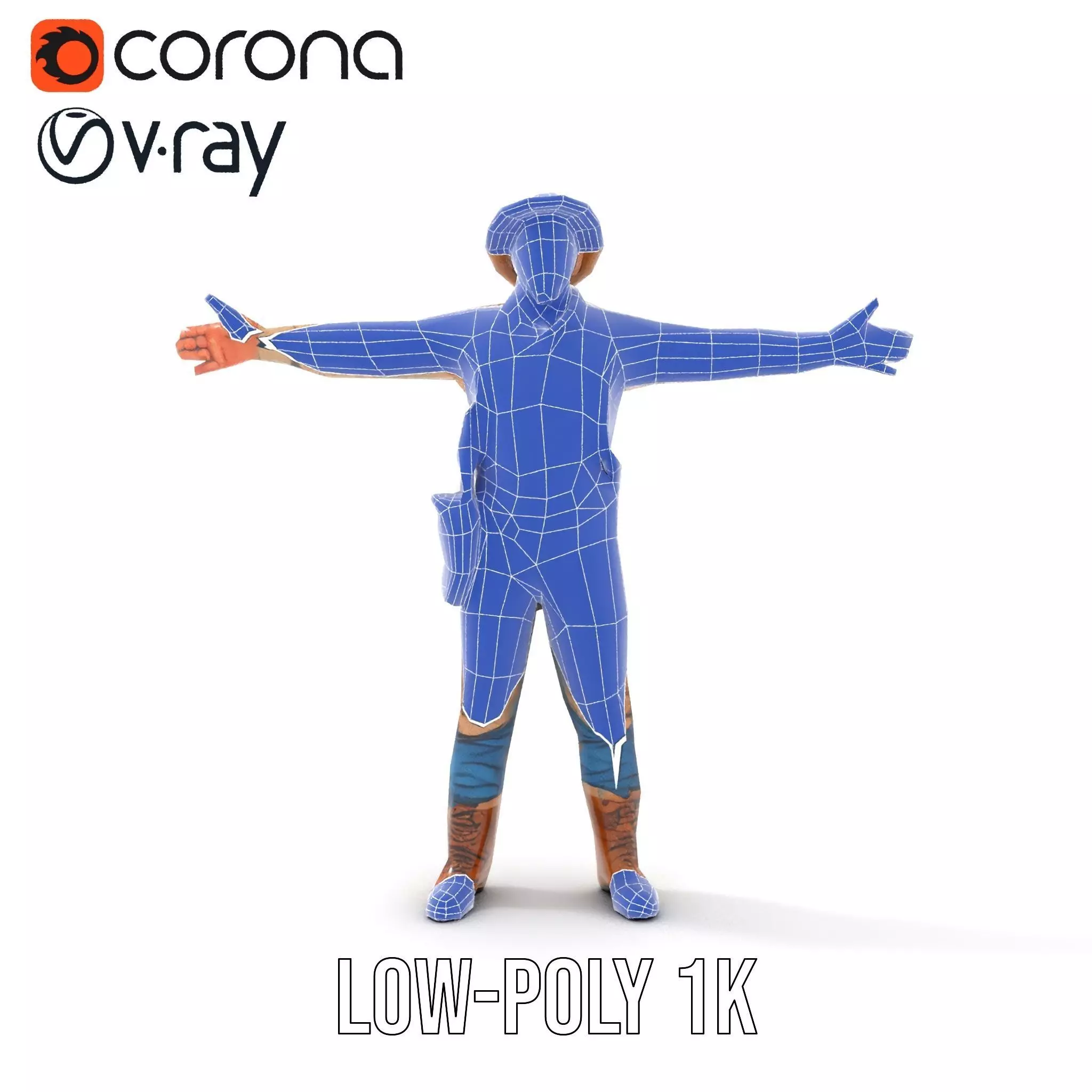 Explorer Adventurer Outfit model pack Low-poly 3D model_17