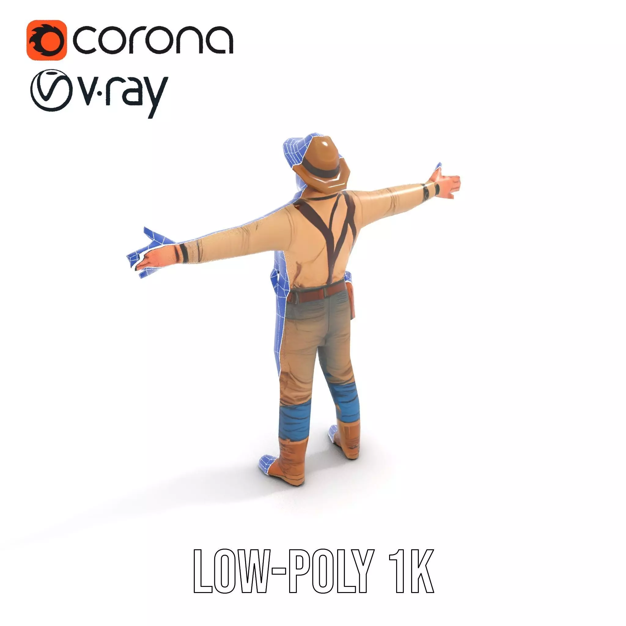 Explorer Adventurer Outfit model pack Low-poly 3D model_30