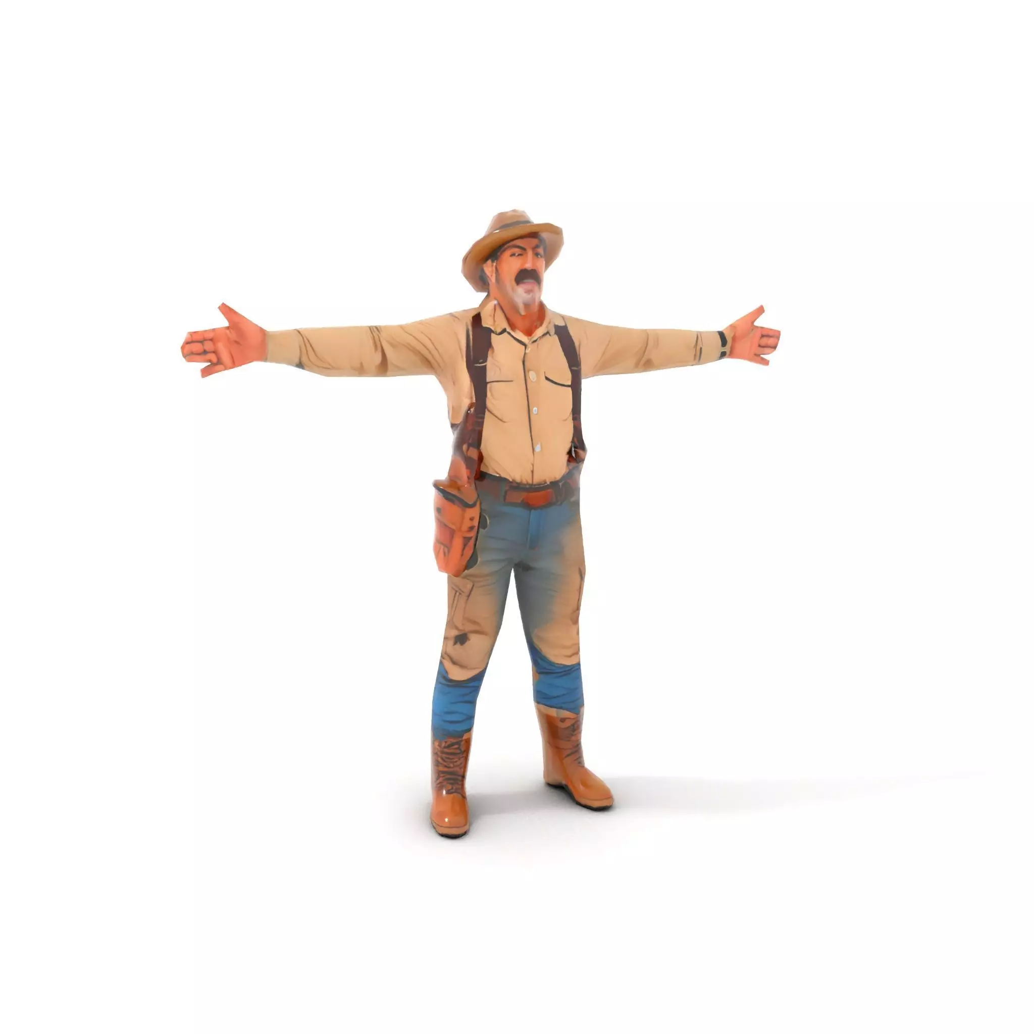 Explorer Adventurer Outfit model pack Low-poly 3D model_7