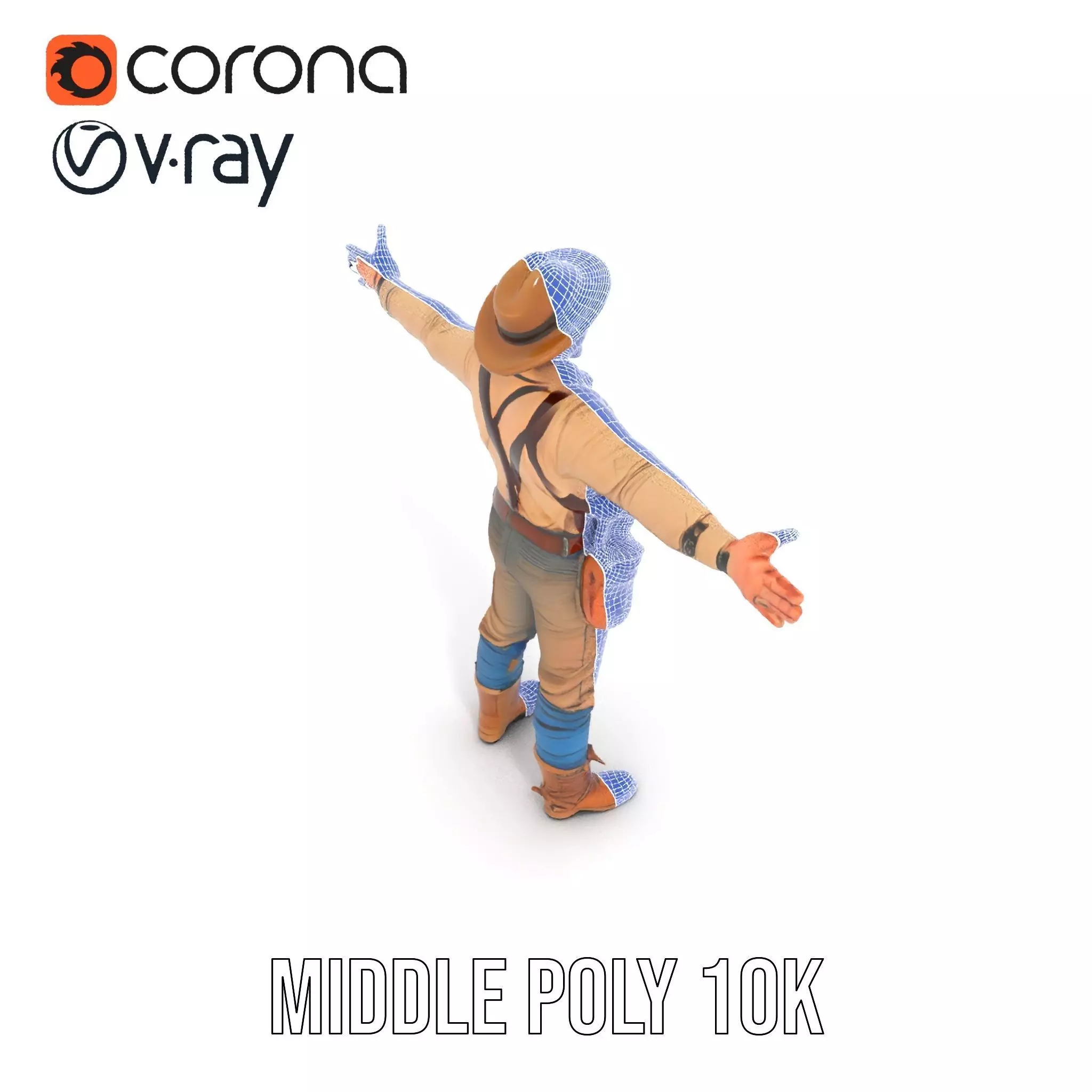 Explorer Adventurer Outfit model pack Low-poly 3D model_21