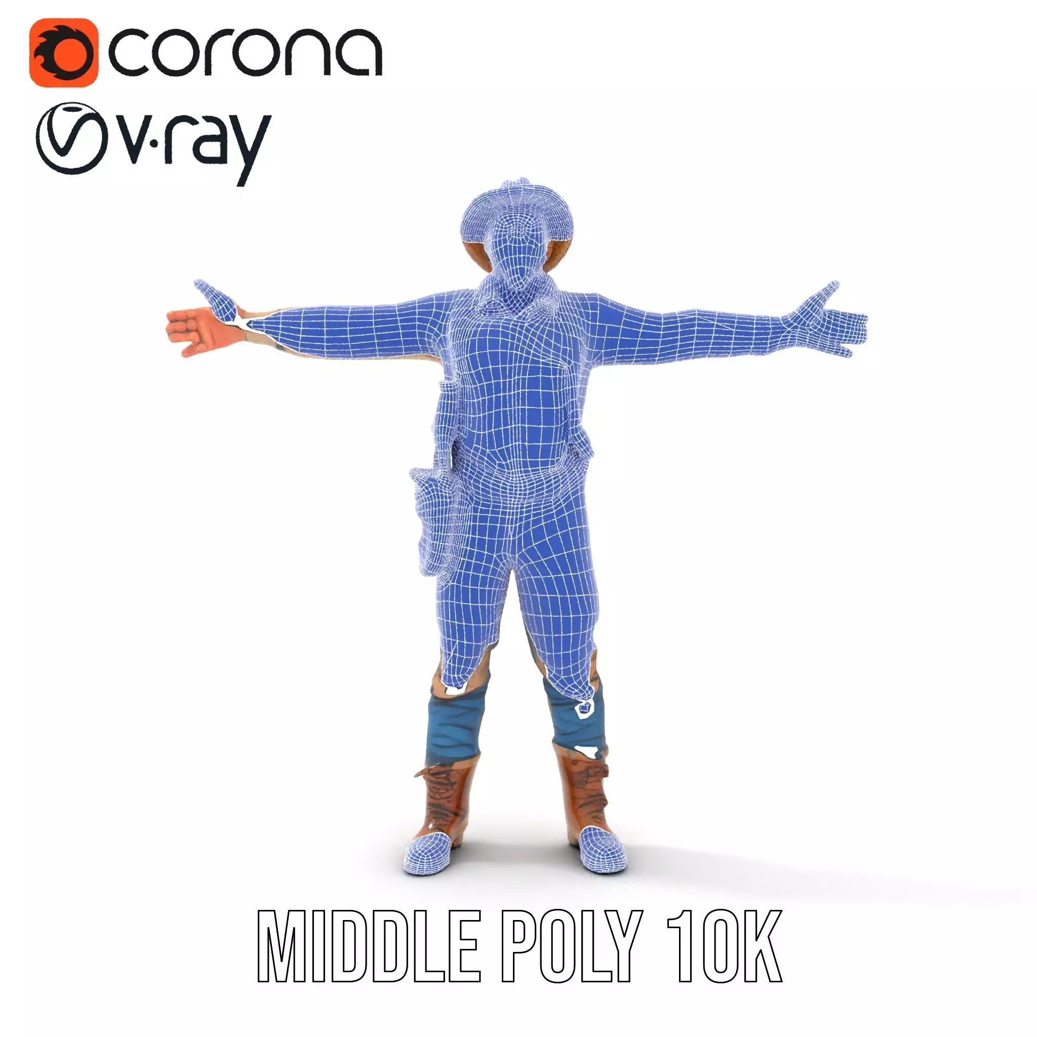 Explorer Adventurer Outfit model pack Low-poly 3D model_26