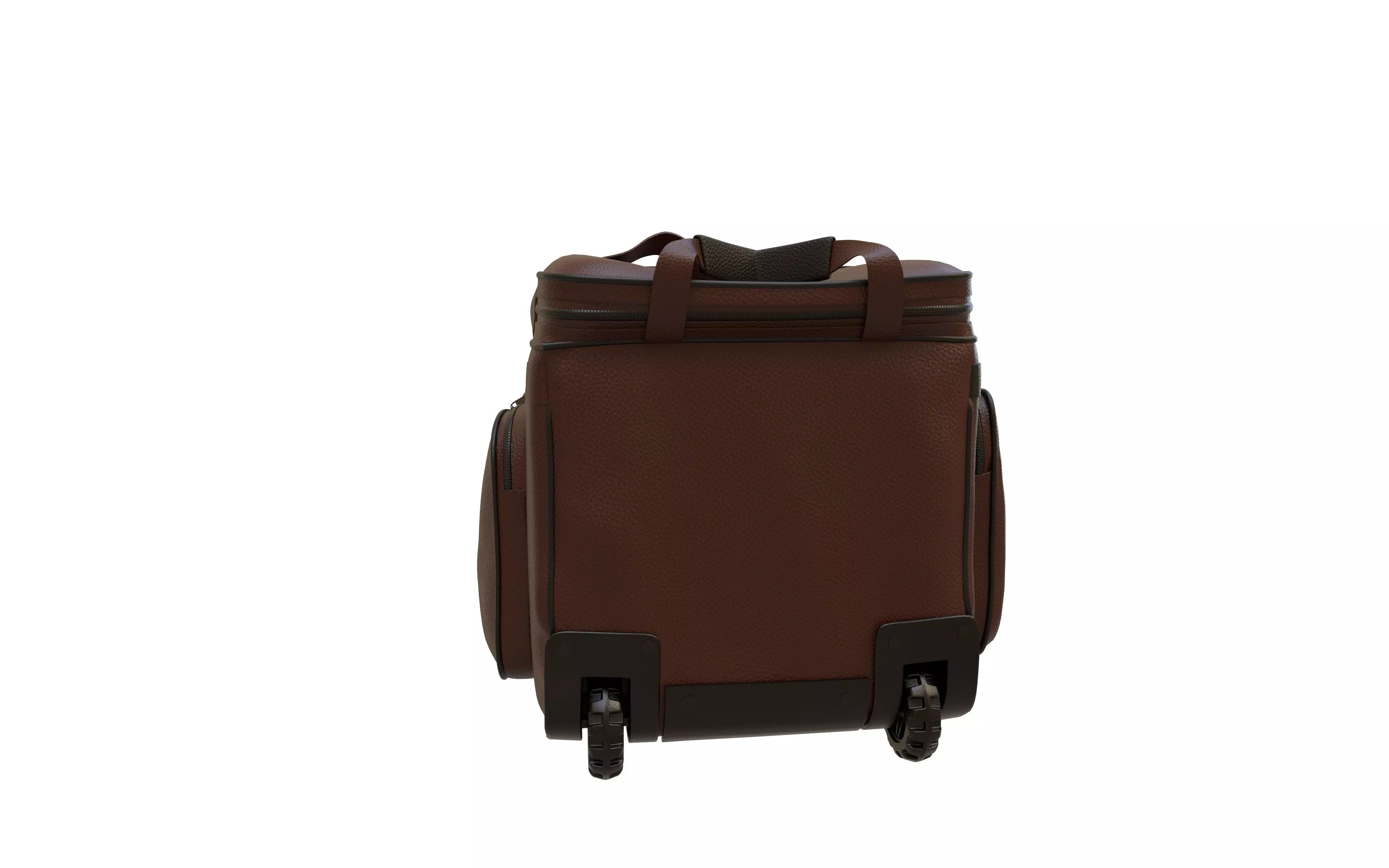 Travel Duffel Bag with Wheels Low-poly 3D model_5