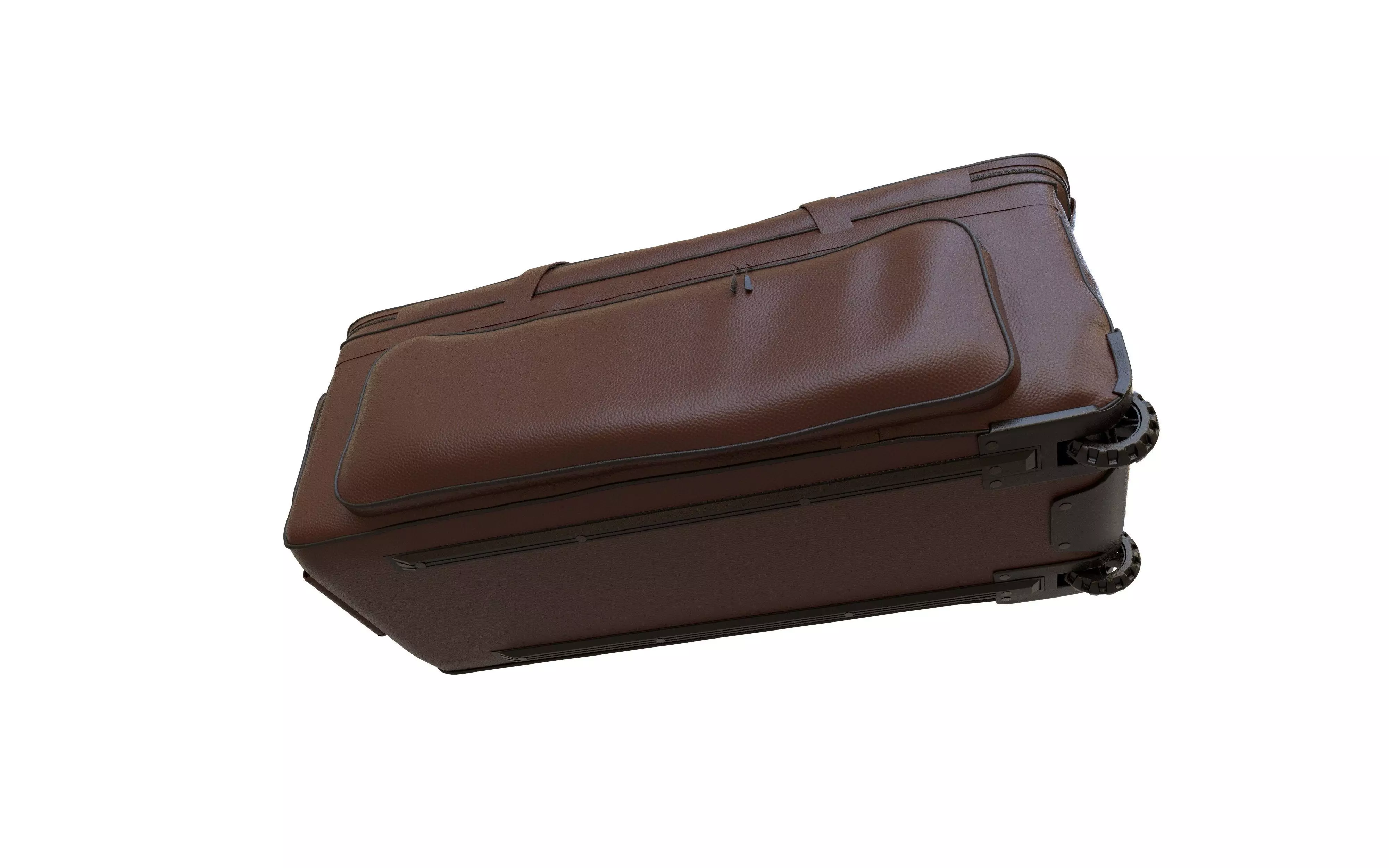 Travel Duffel Bag with Wheels Low-poly 3D model_7