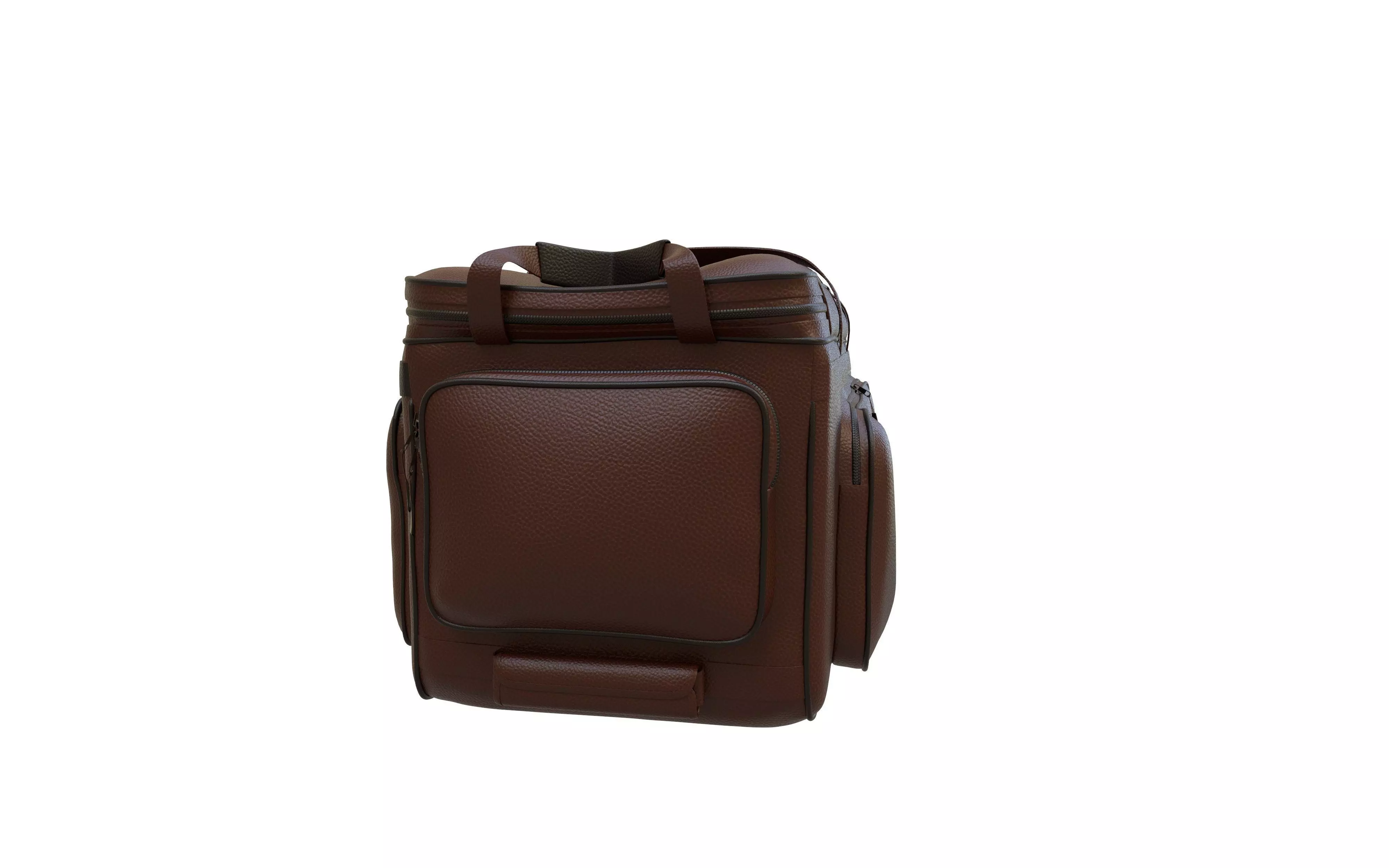 Travel Duffel Bag with Wheels Low-poly 3D model_9