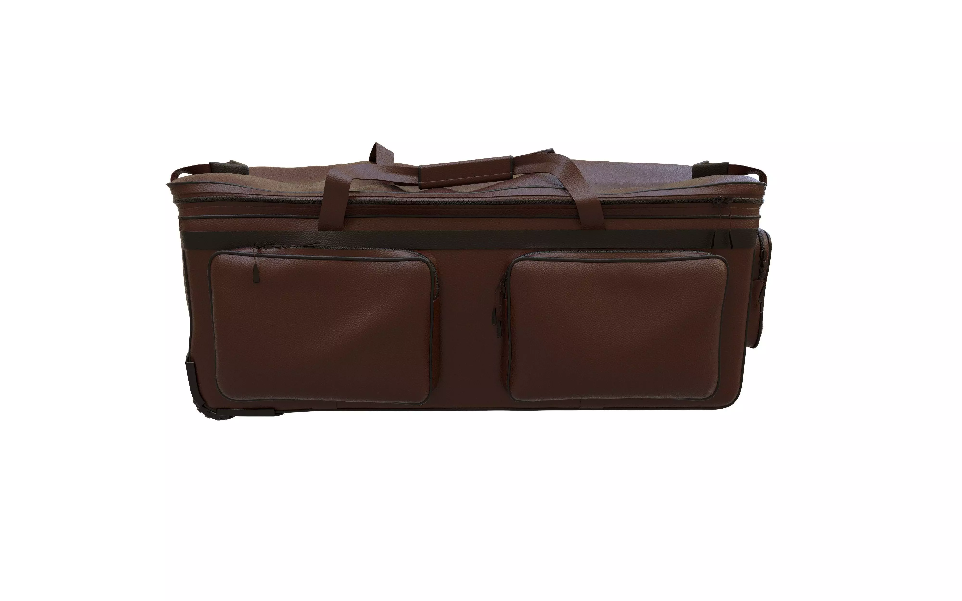 Travel Duffel Bag with Wheels Low-poly 3D model_0