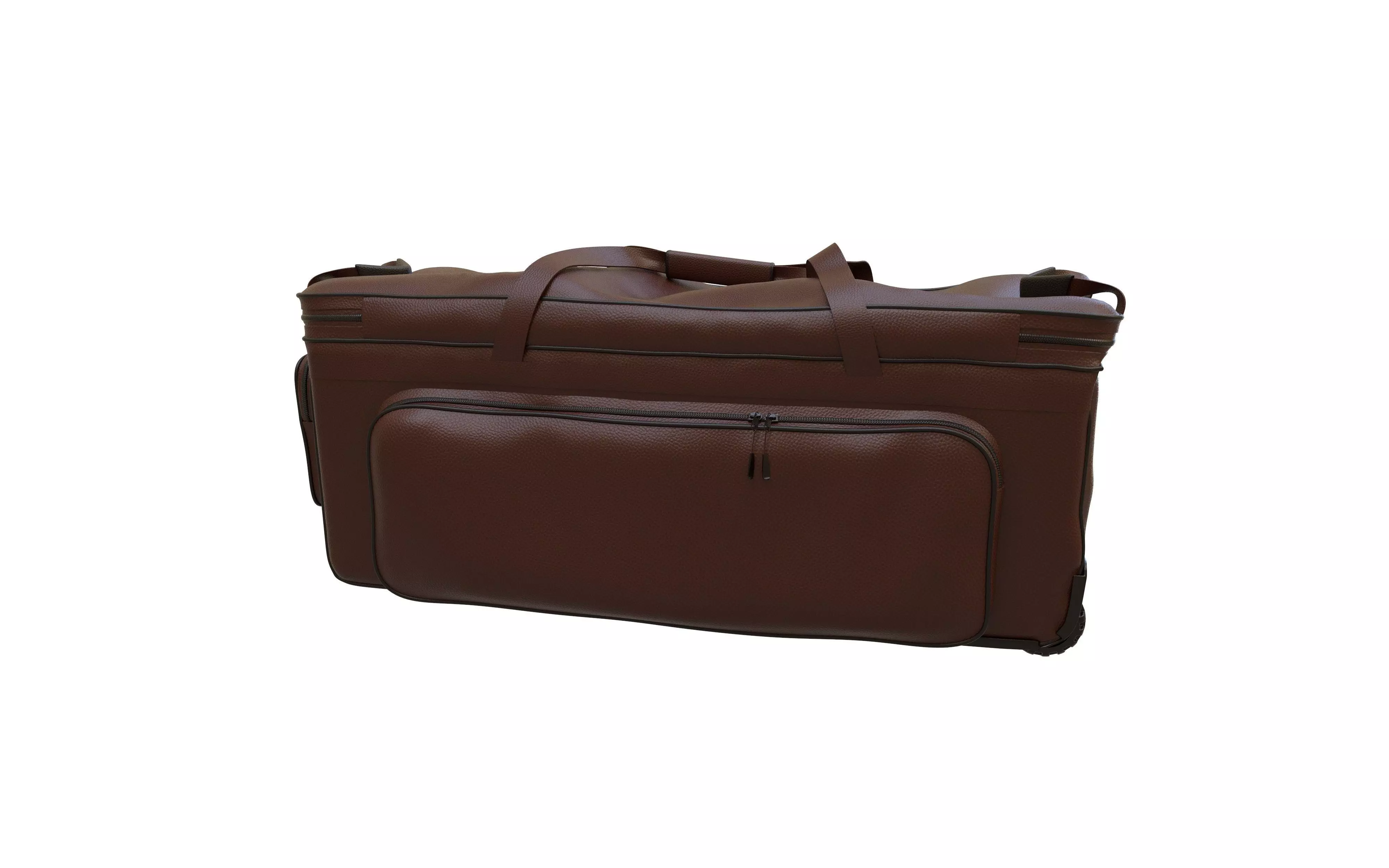 Travel Duffel Bag with Wheels Low-poly 3D model_6