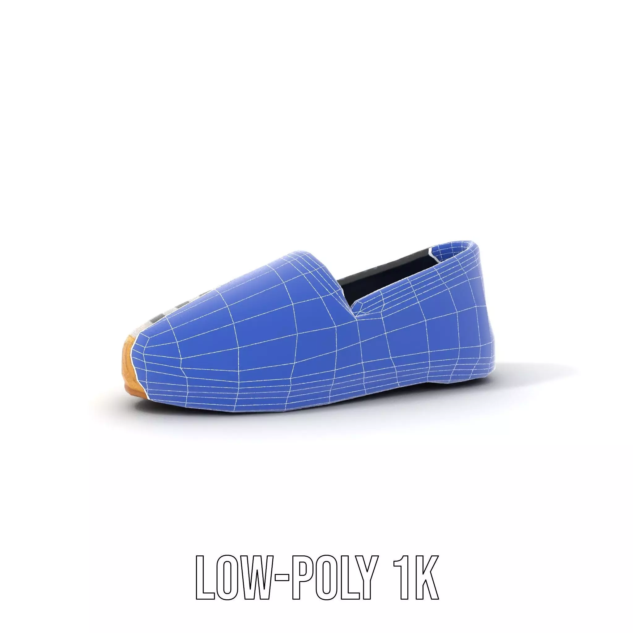 Striped Espadrille Shoe model pack Low-poly 3D model_12