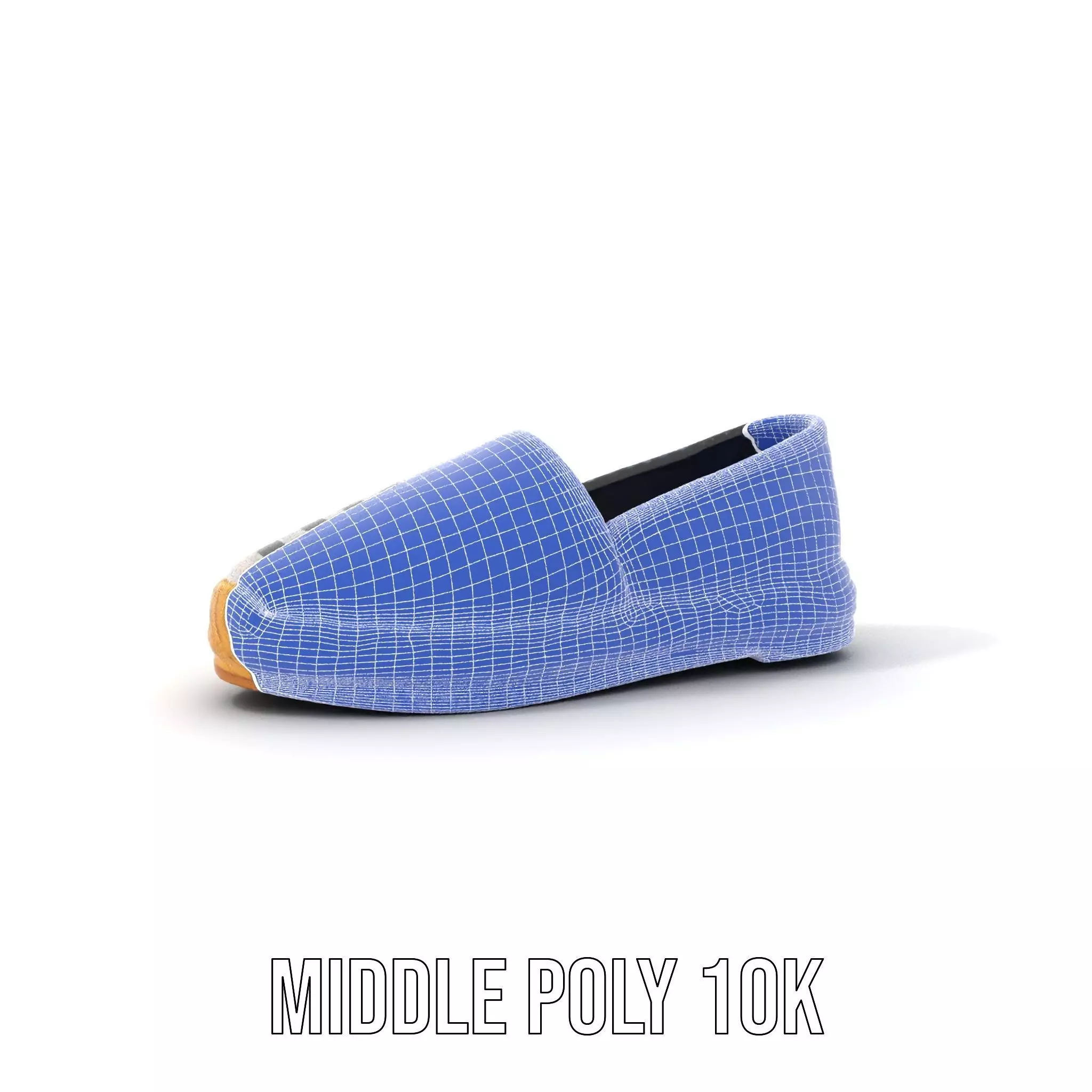Striped Espadrille Shoe model pack Low-poly 3D model_21