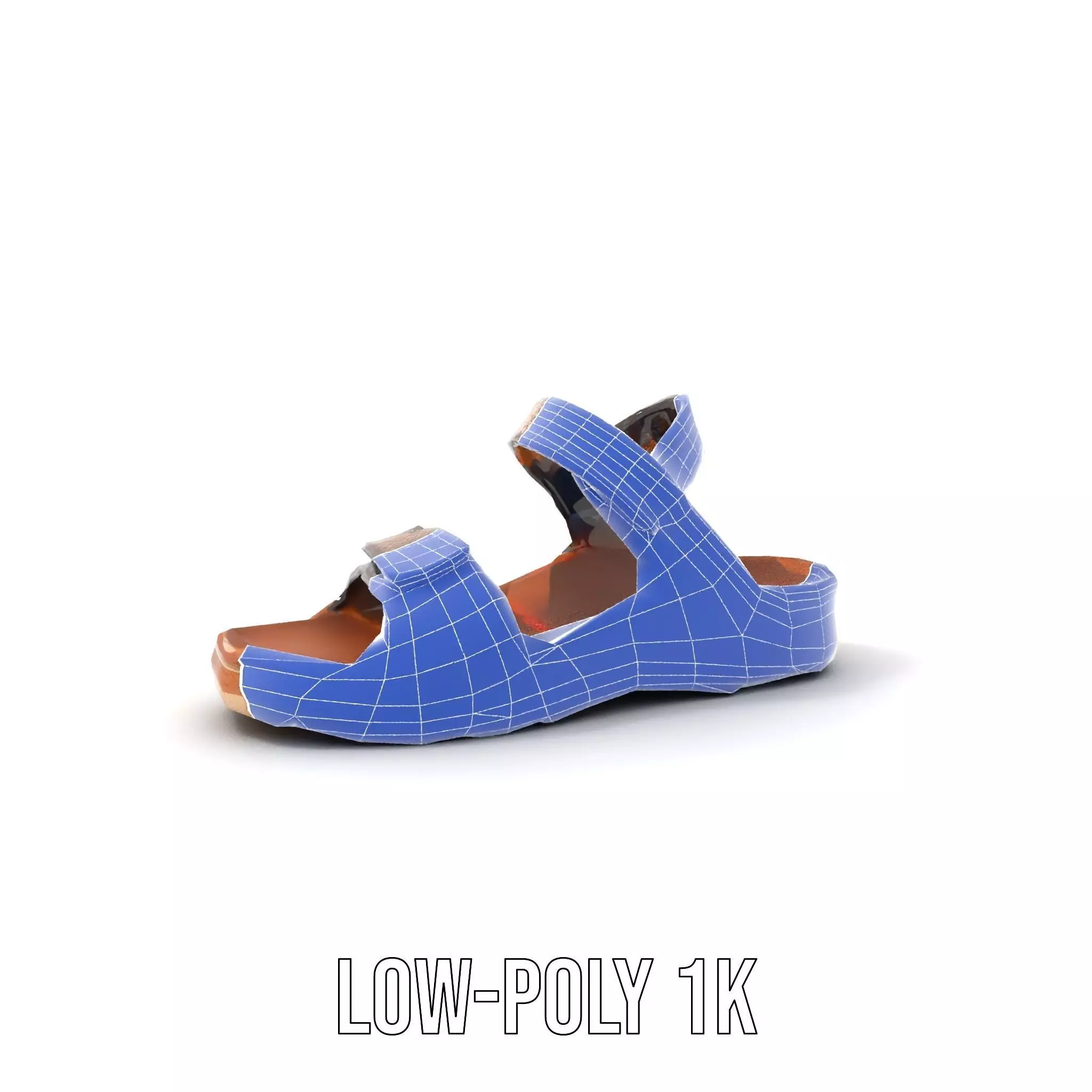 Snake Pattern Sandal model pack Low-poly 3D model_9