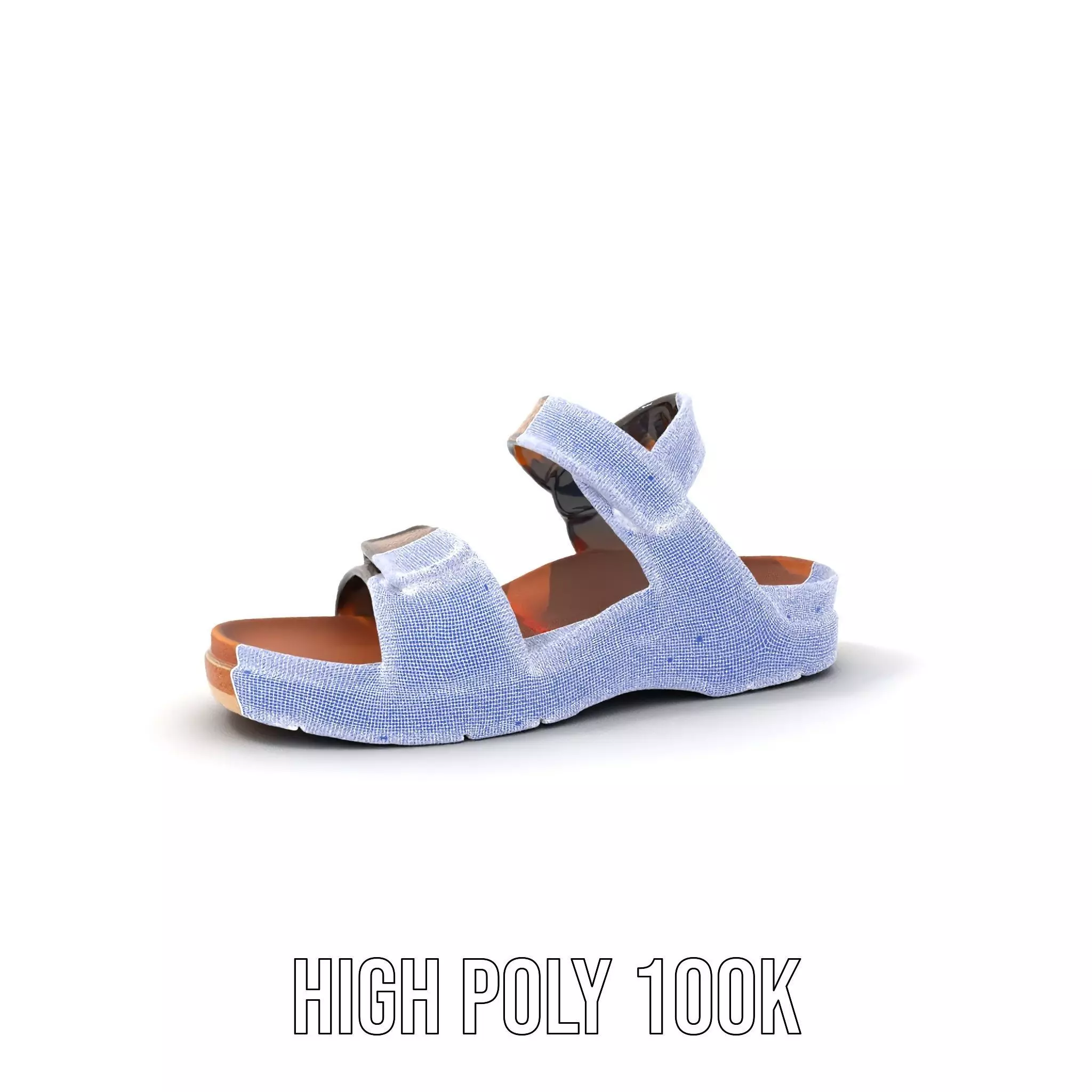 Snake Pattern Sandal model pack Low-poly 3D model_4