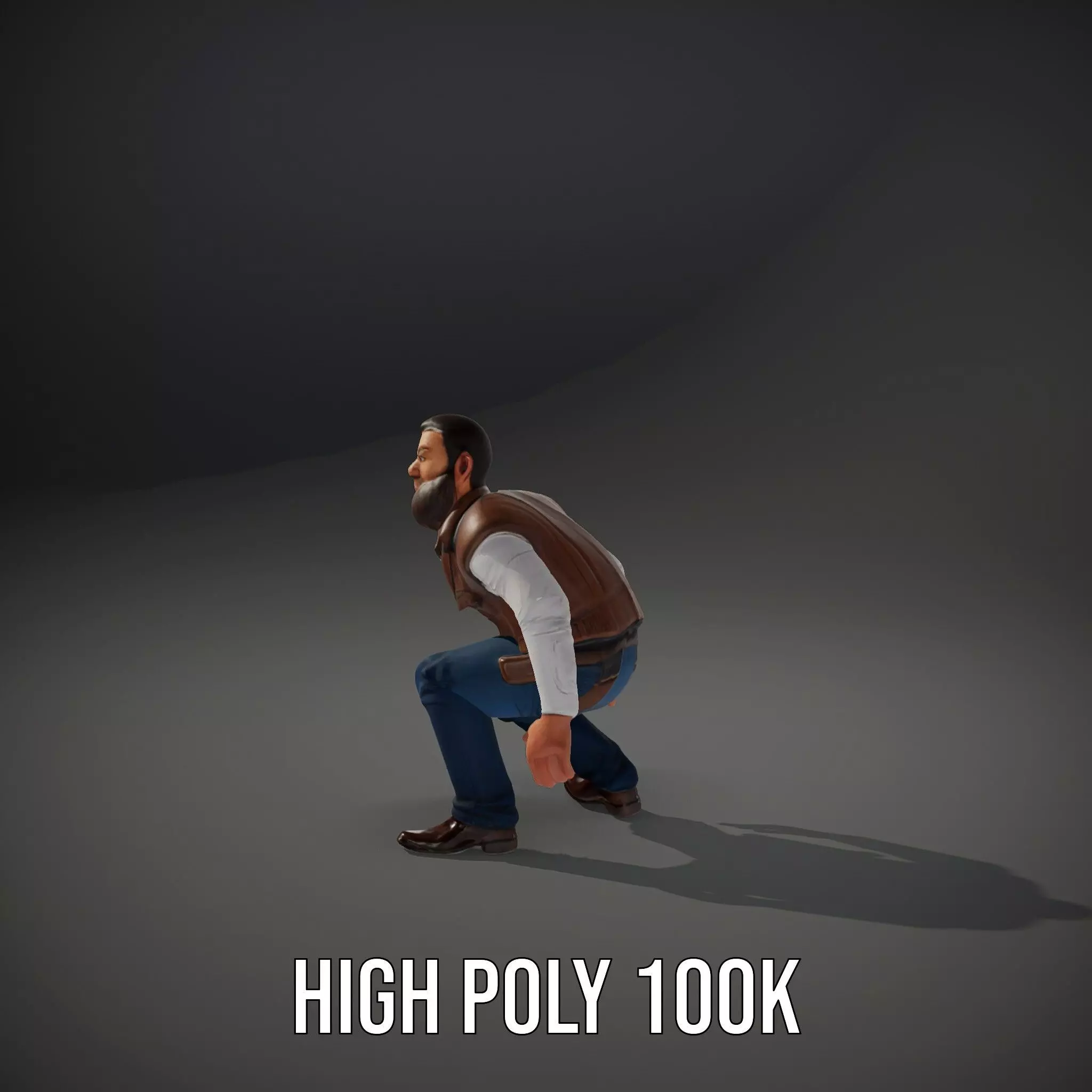 Cowboy Adventurer model pack Low-poly 3D model_10