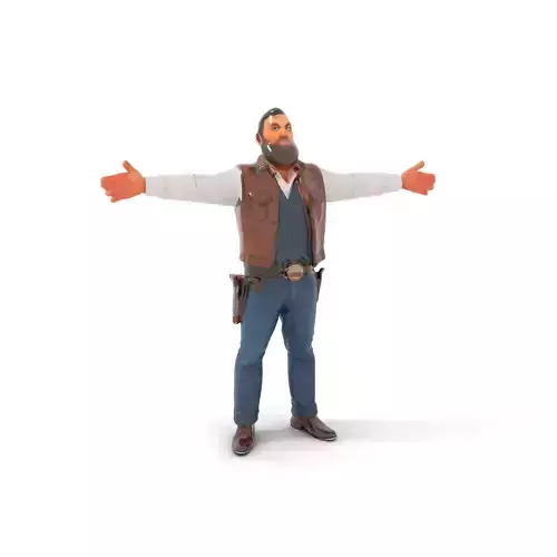 Cowboy Adventurer model pack Low-poly 3D model