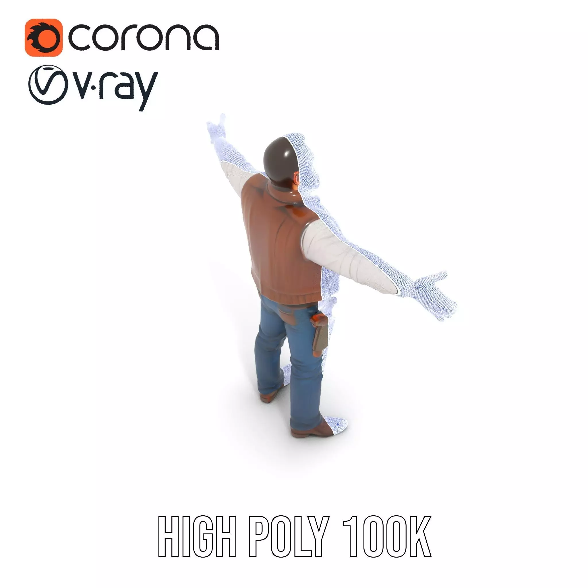 Cowboy Adventurer model pack Low-poly 3D model_32