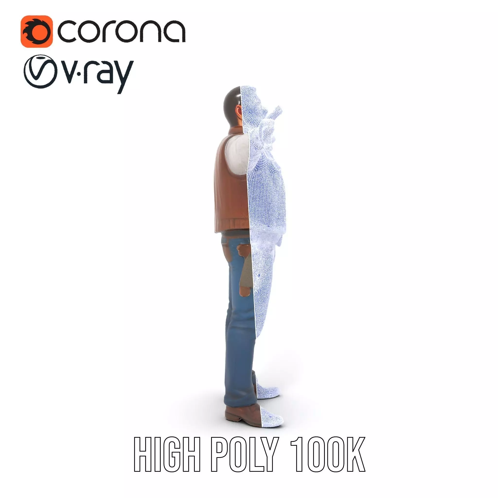 Cowboy Adventurer model pack Low-poly 3D model_31