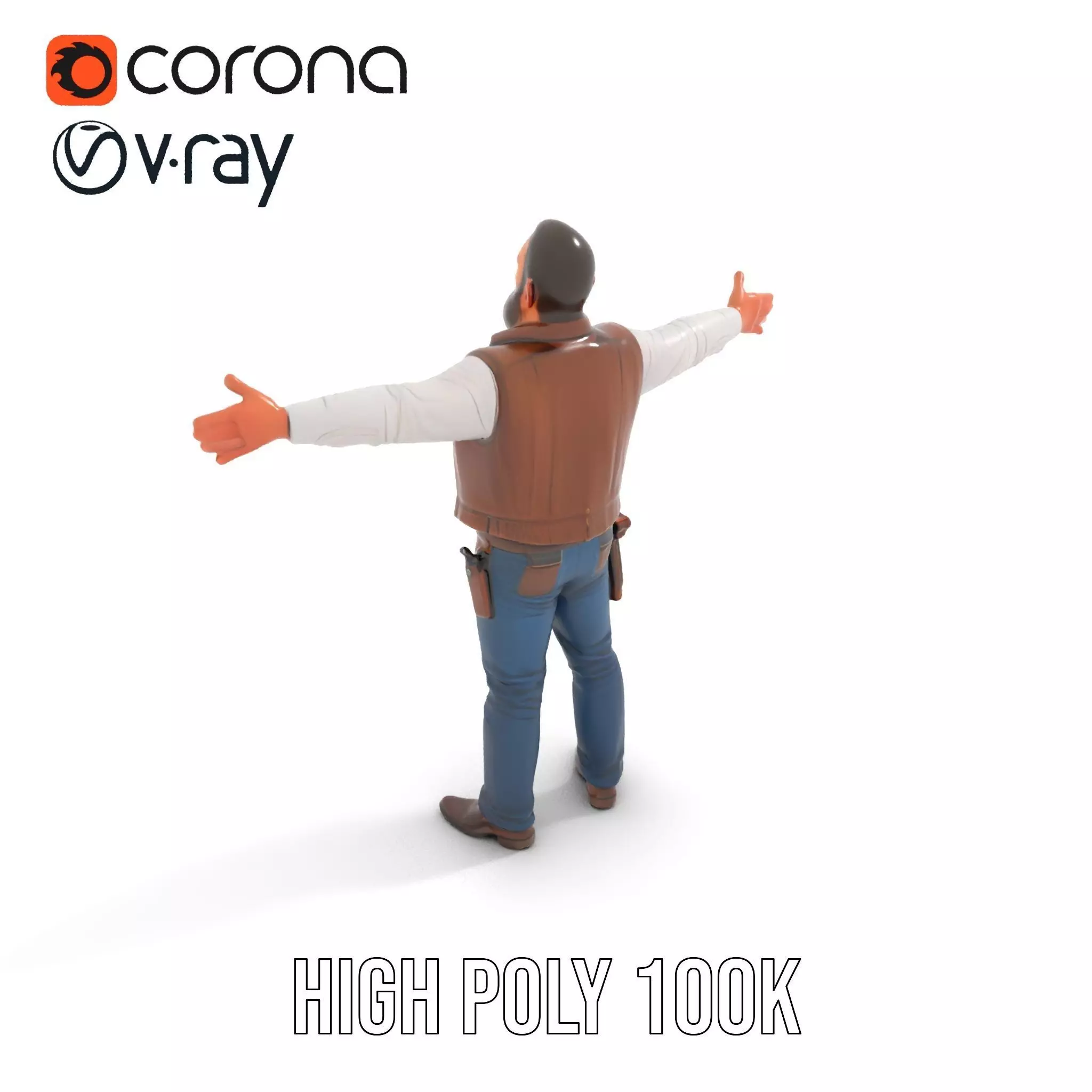 Cowboy Adventurer model pack Low-poly 3D model_18