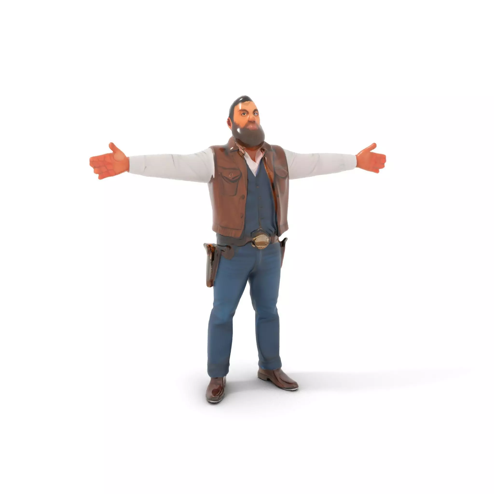 Cowboy Adventurer model pack Low-poly 3D model_5