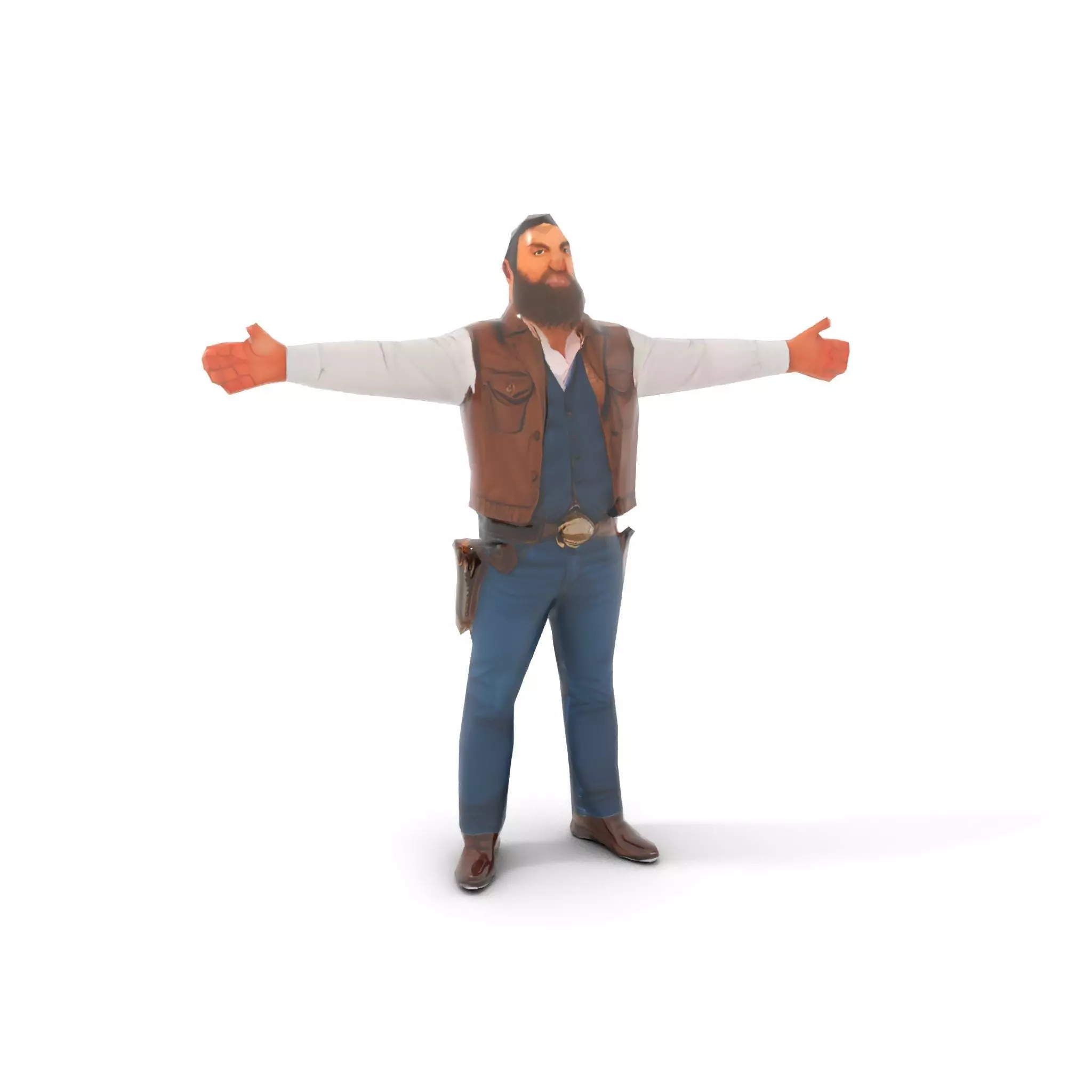 Cowboy Adventurer model pack Low-poly 3D model_9