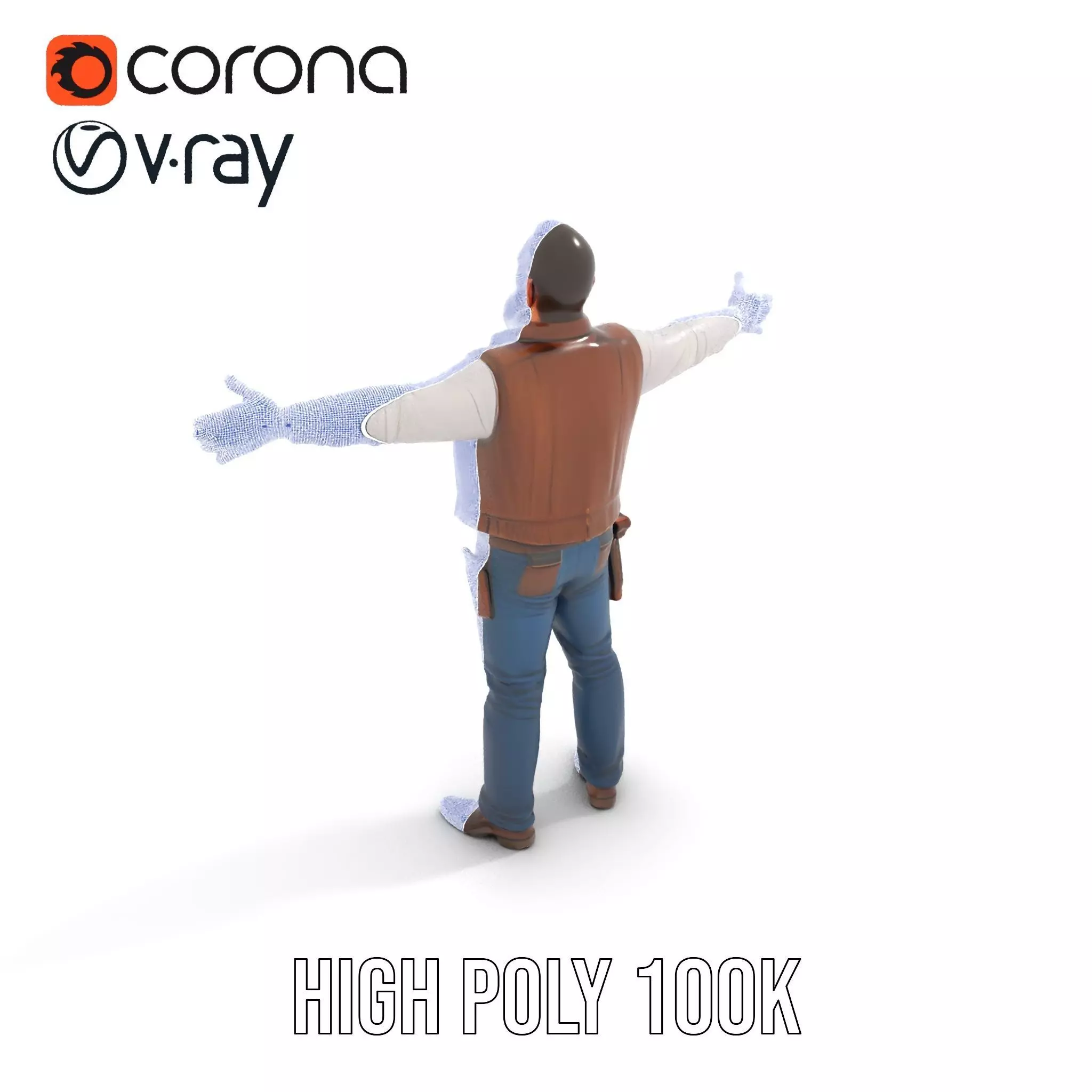 Cowboy Adventurer model pack Low-poly 3D model_34