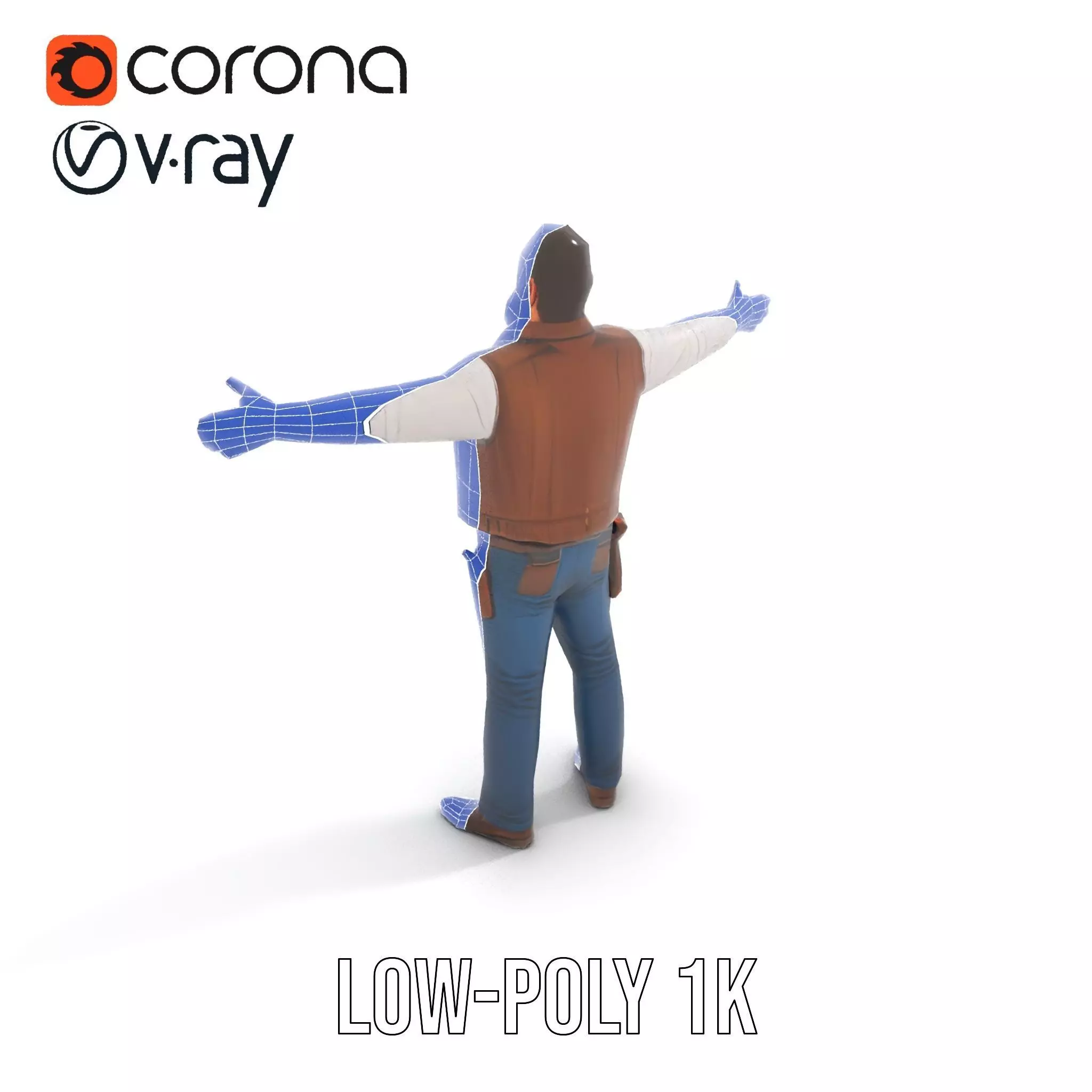 Cowboy Adventurer model pack Low-poly 3D model_30