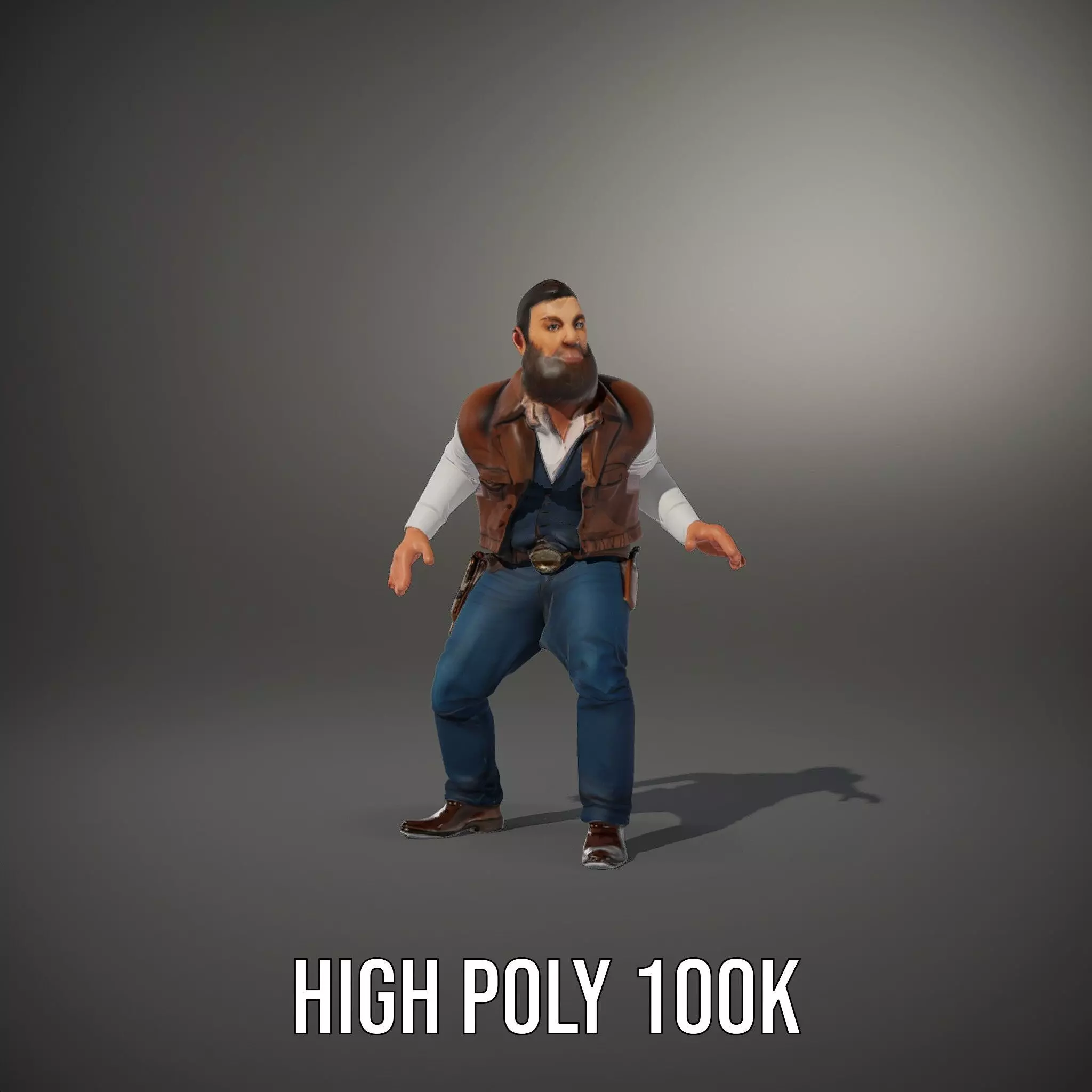 Cowboy Adventurer model pack Low-poly 3D model_8