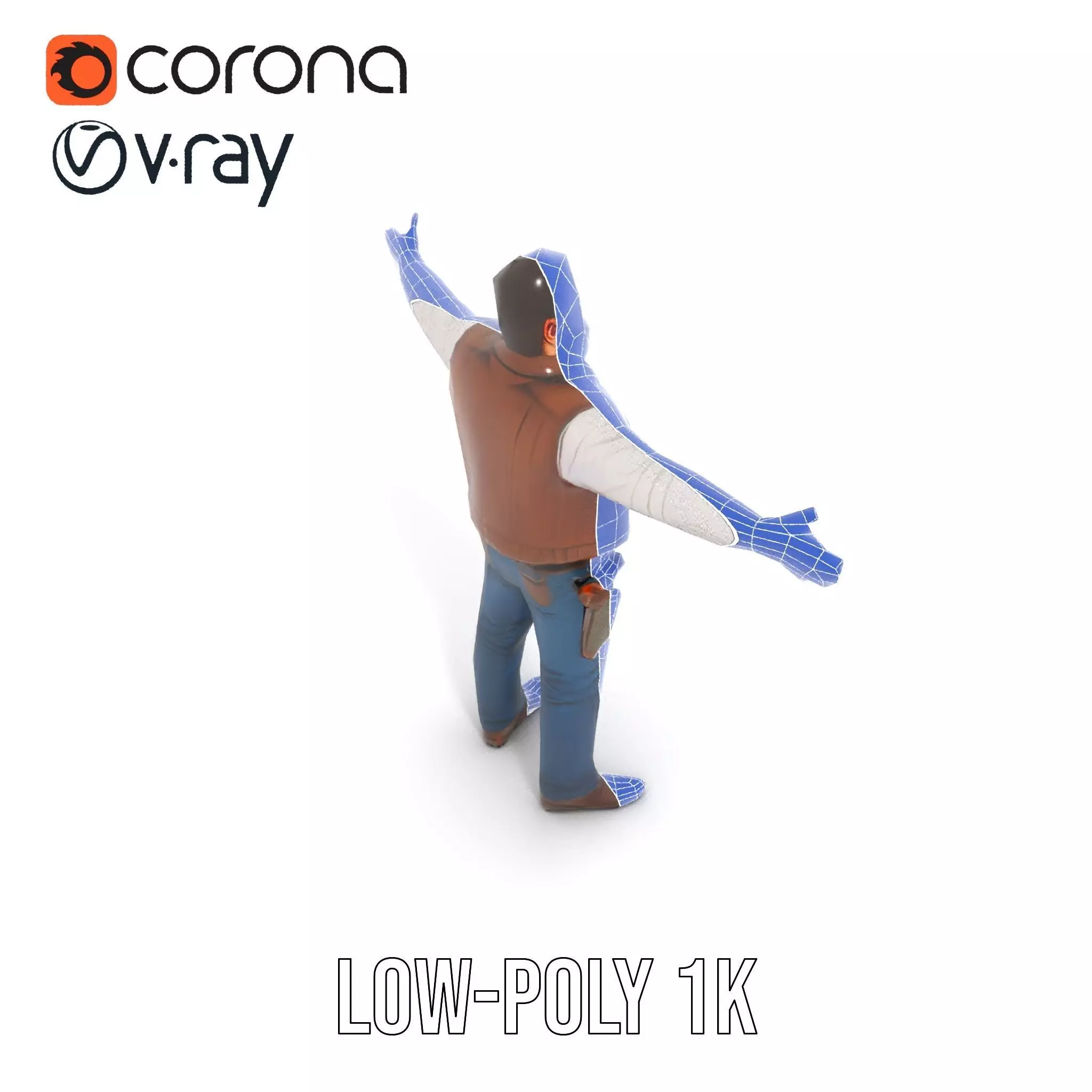 Cowboy Adventurer model pack Low-poly 3D model_23