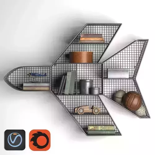 SHELF JET ZINC Low-poly 3D model
