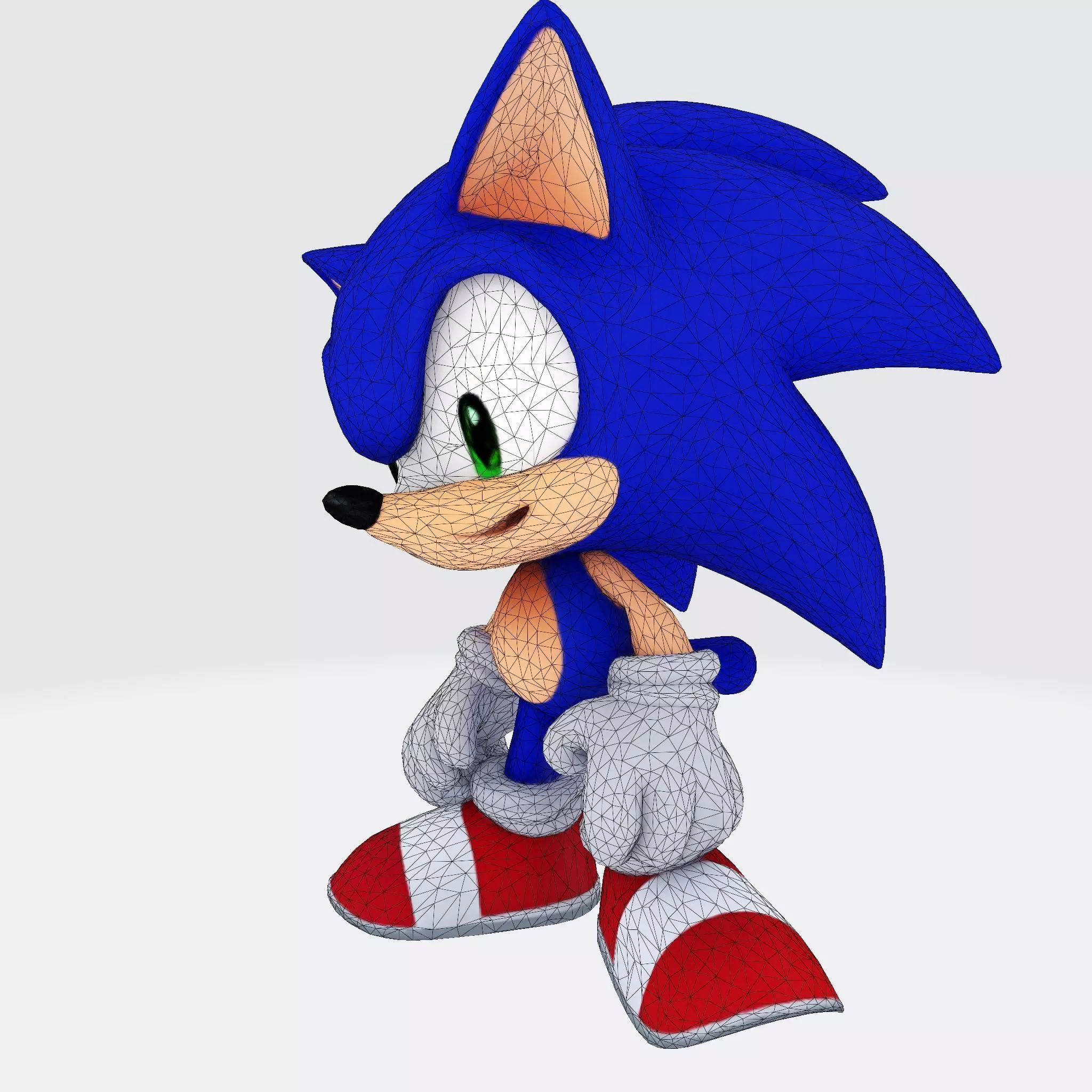 Sonic the Hedgehog Made 3D Printable Figurine 3D print model_12