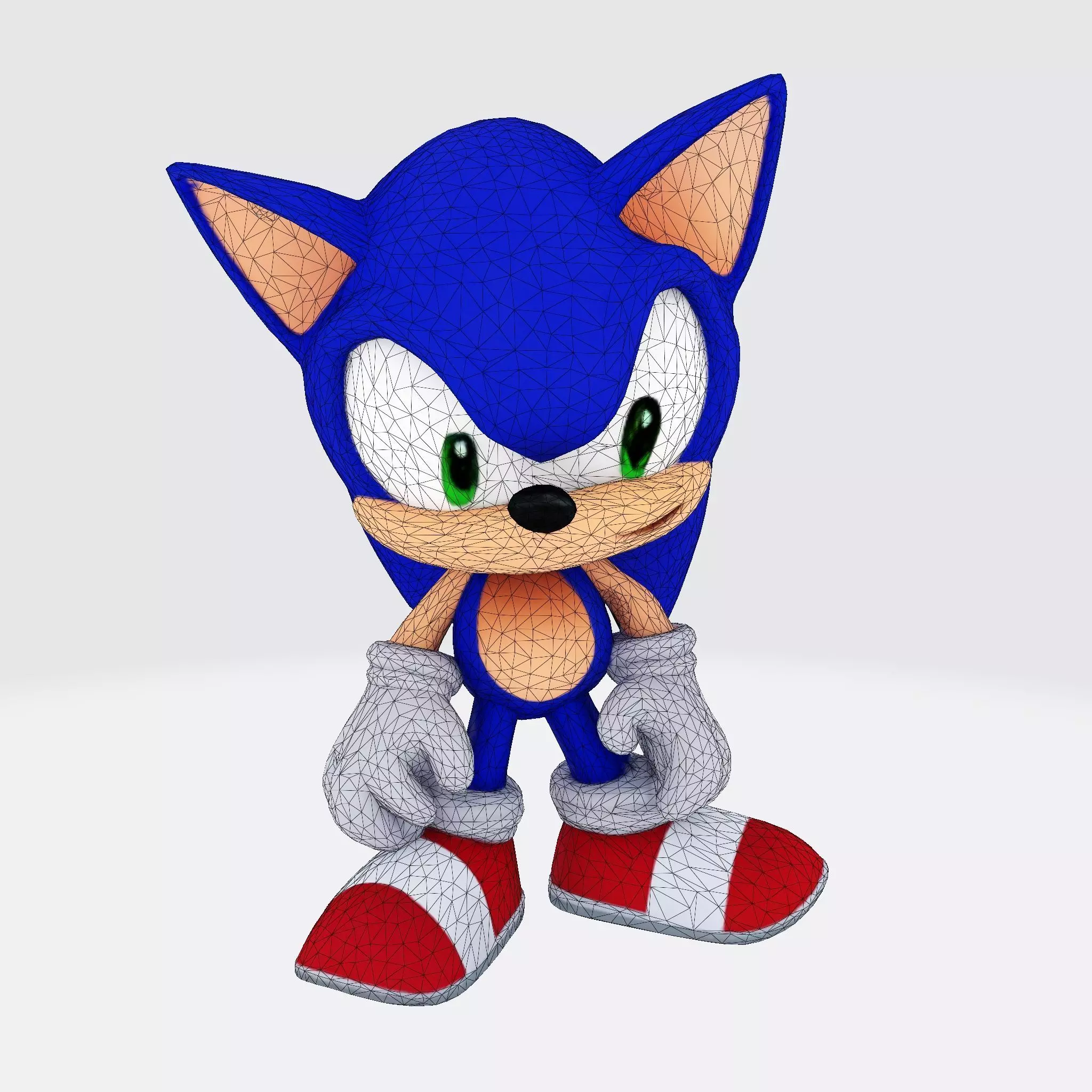 Sonic the Hedgehog Made 3D Printable Figurine 3D print model_11