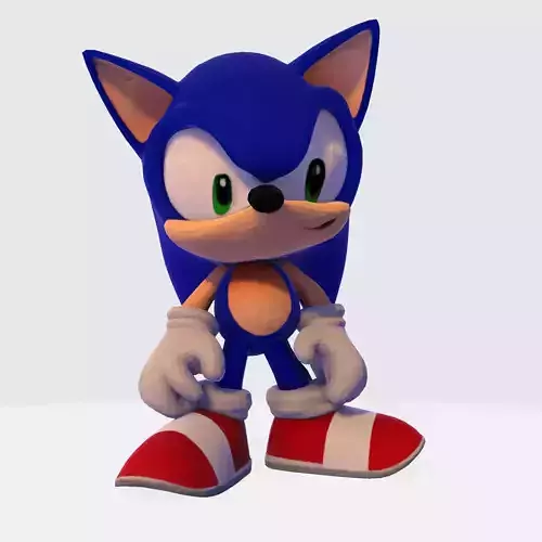 Sonic the Hedgehog Made 3D Printable Figurine 3D print model