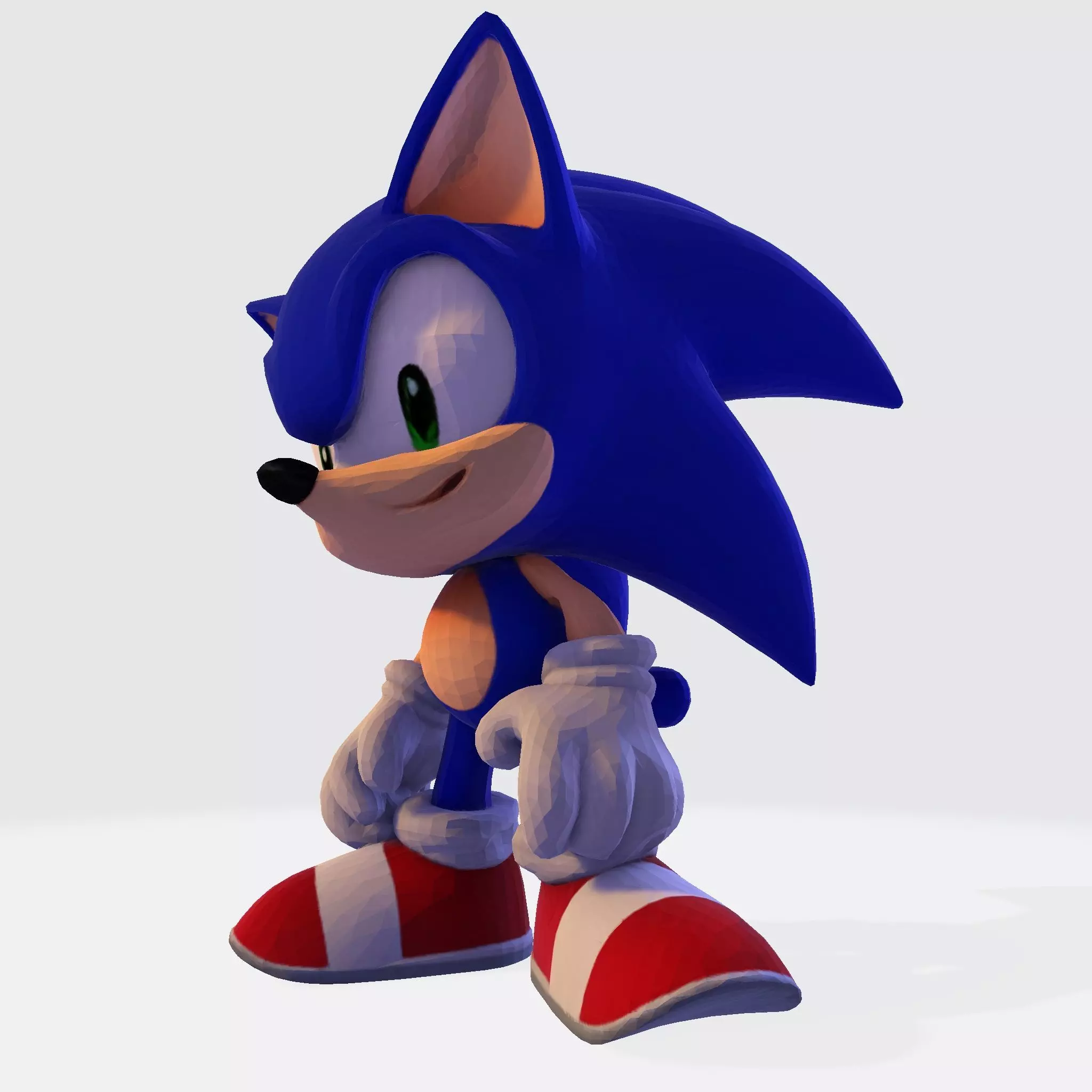 Sonic the Hedgehog Made 3D Printable Figurine 3D print model_3