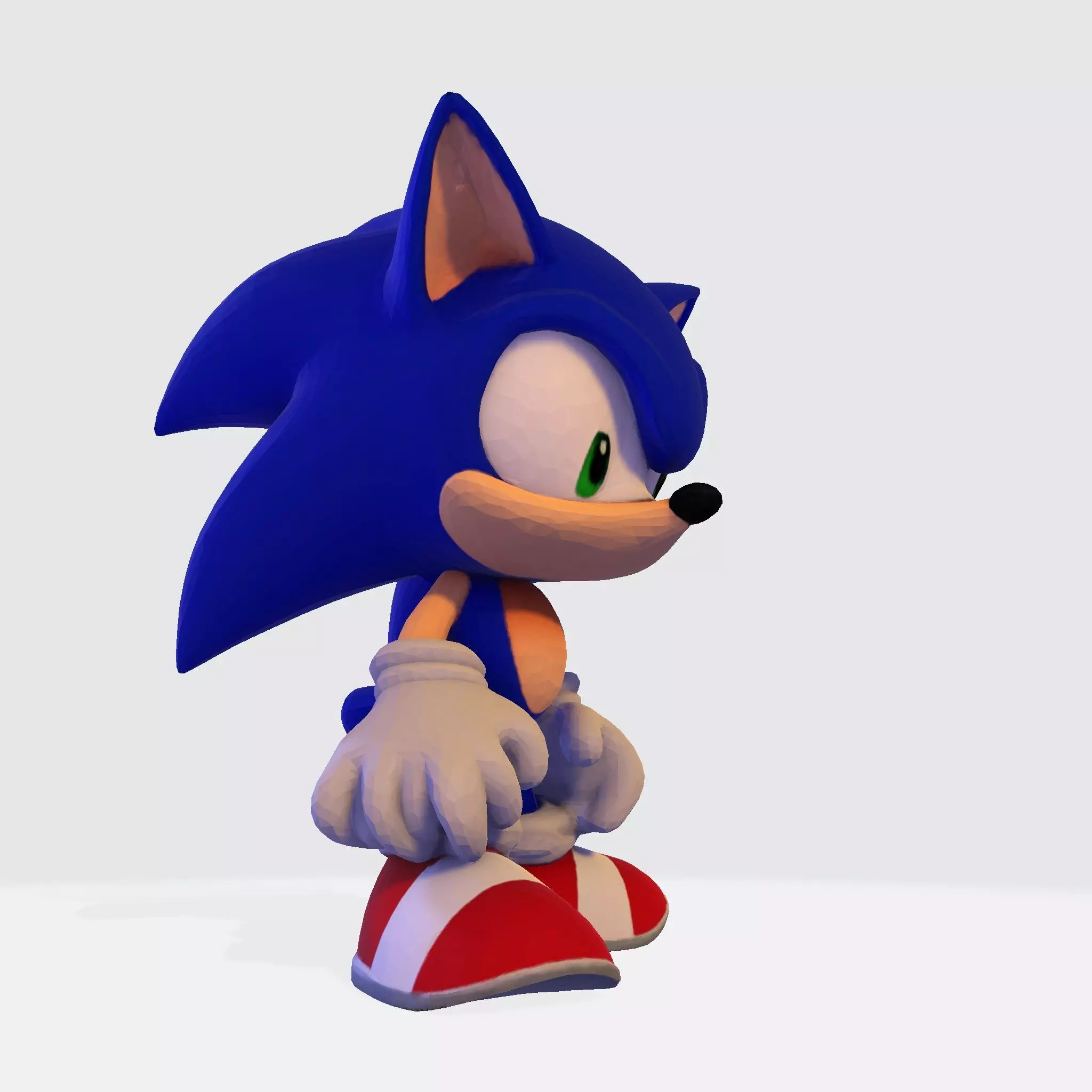 Sonic the Hedgehog Made 3D Printable Figurine 3D print model_9