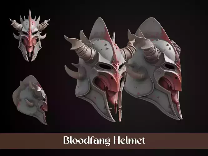 Stylized Orc Helmet - Bloodfang