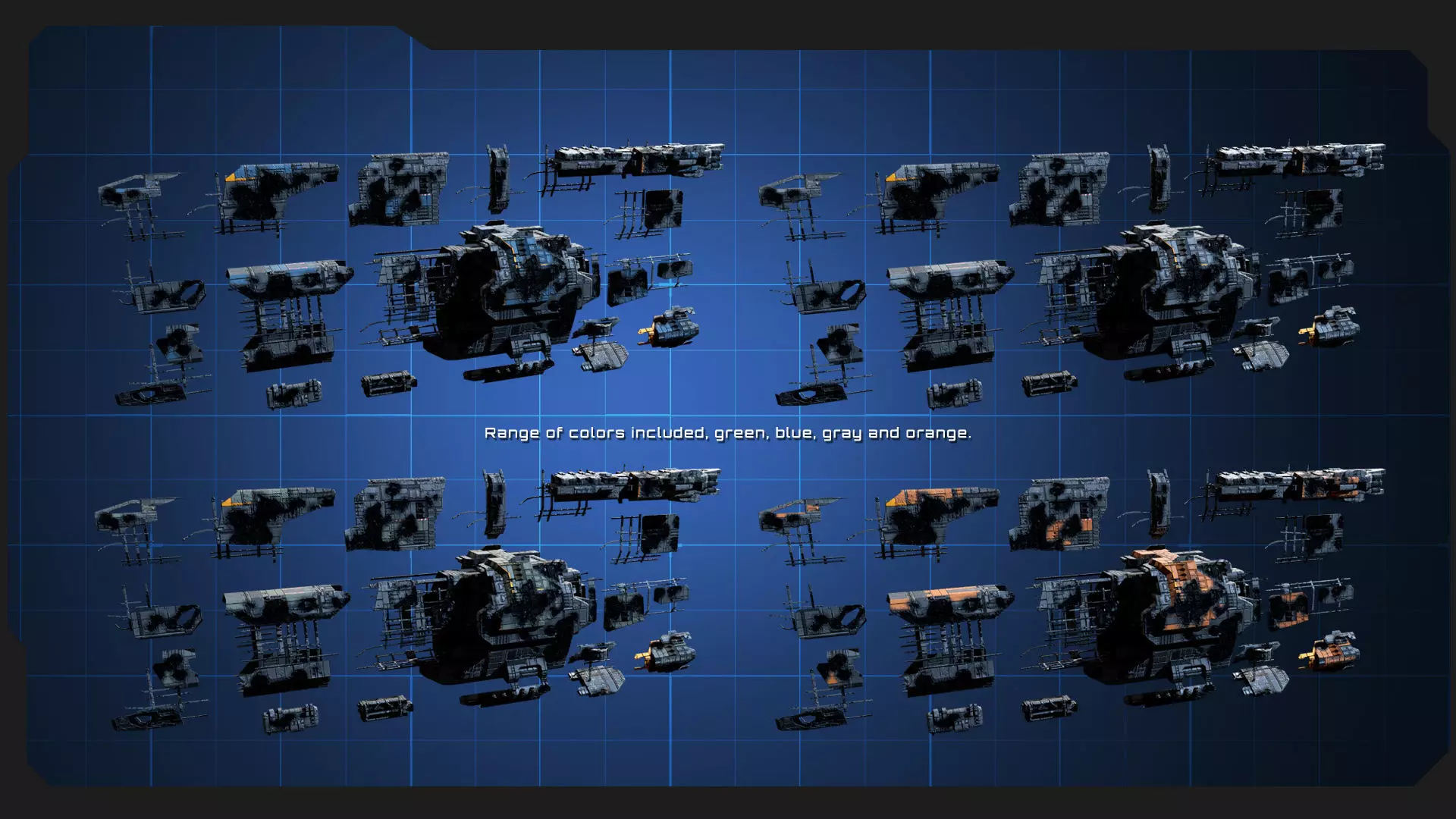 GSX - Spaceship Wreck Parts Low-poly 3D model_10