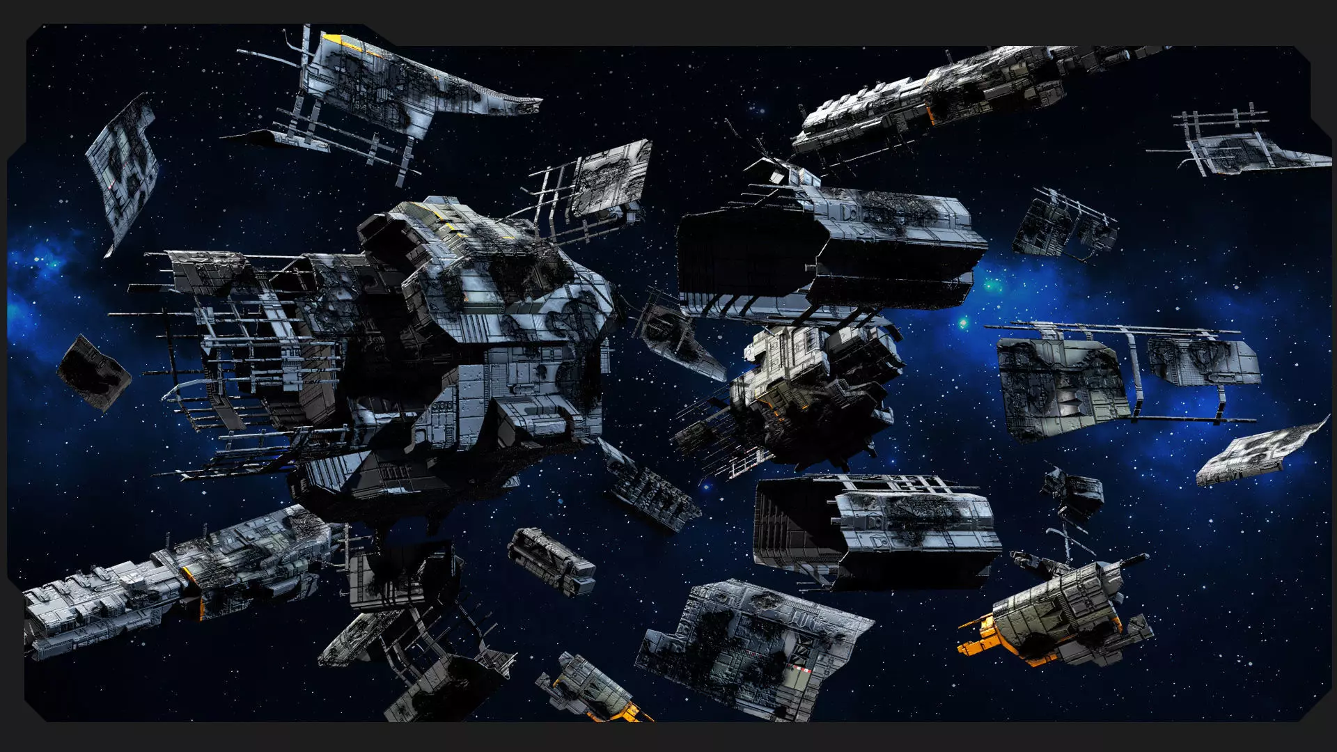 GSX - Spaceship Wreck Parts Low-poly 3D model_2