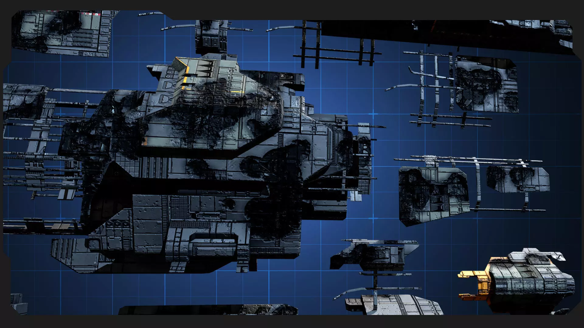 GSX - Spaceship Wreck Parts Low-poly 3D model_9