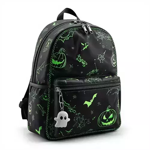 Spooky Glow-in-the-Dark Halloween Backpack 3D Model