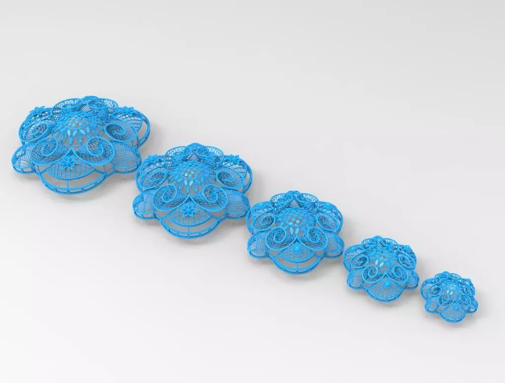 Fusion Quwaiti Pendant Set 4 3D print model_2