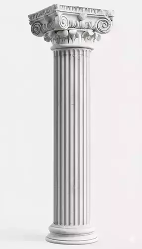 Classical Corinthian Column Ancient Greek Architectural Pillar Low-poly 3D model