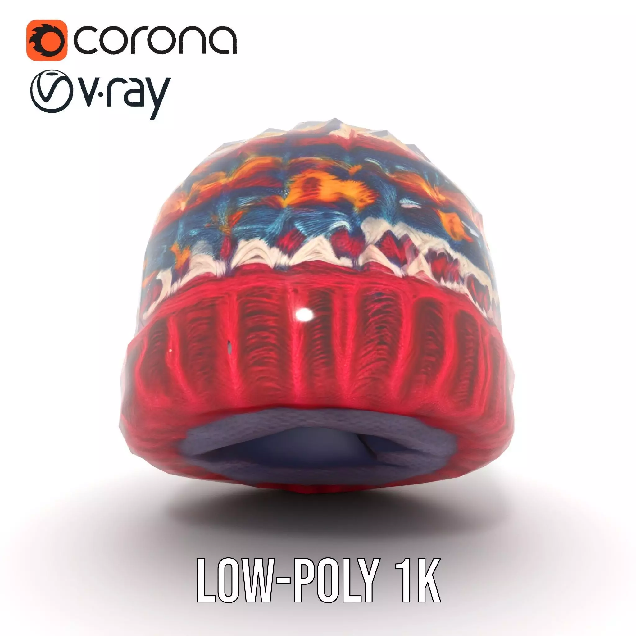 Colorful Knitted Beanie model pack Low-poly 3D model_28