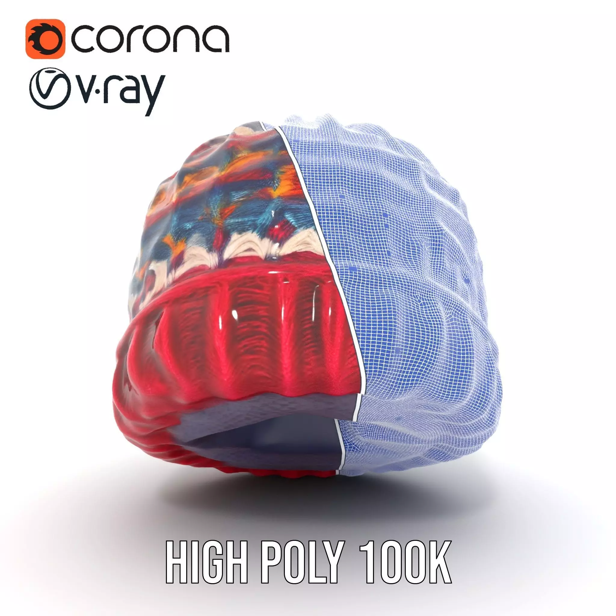 Colorful Knitted Beanie model pack Low-poly 3D model_29