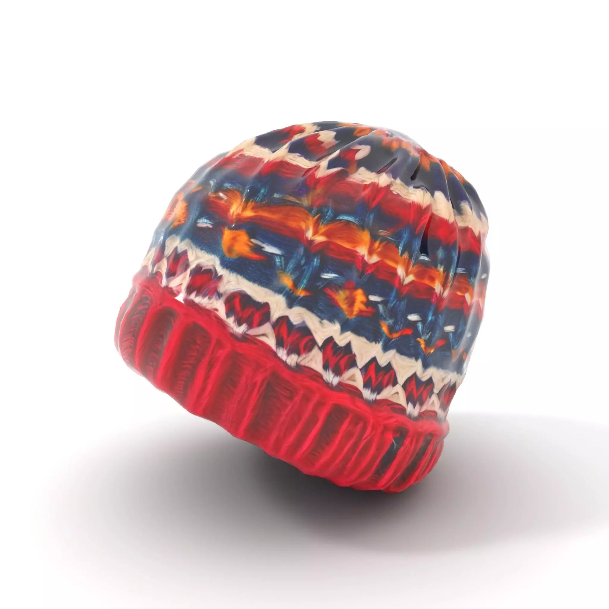 Colorful Knitted Beanie model pack Low-poly 3D model_13