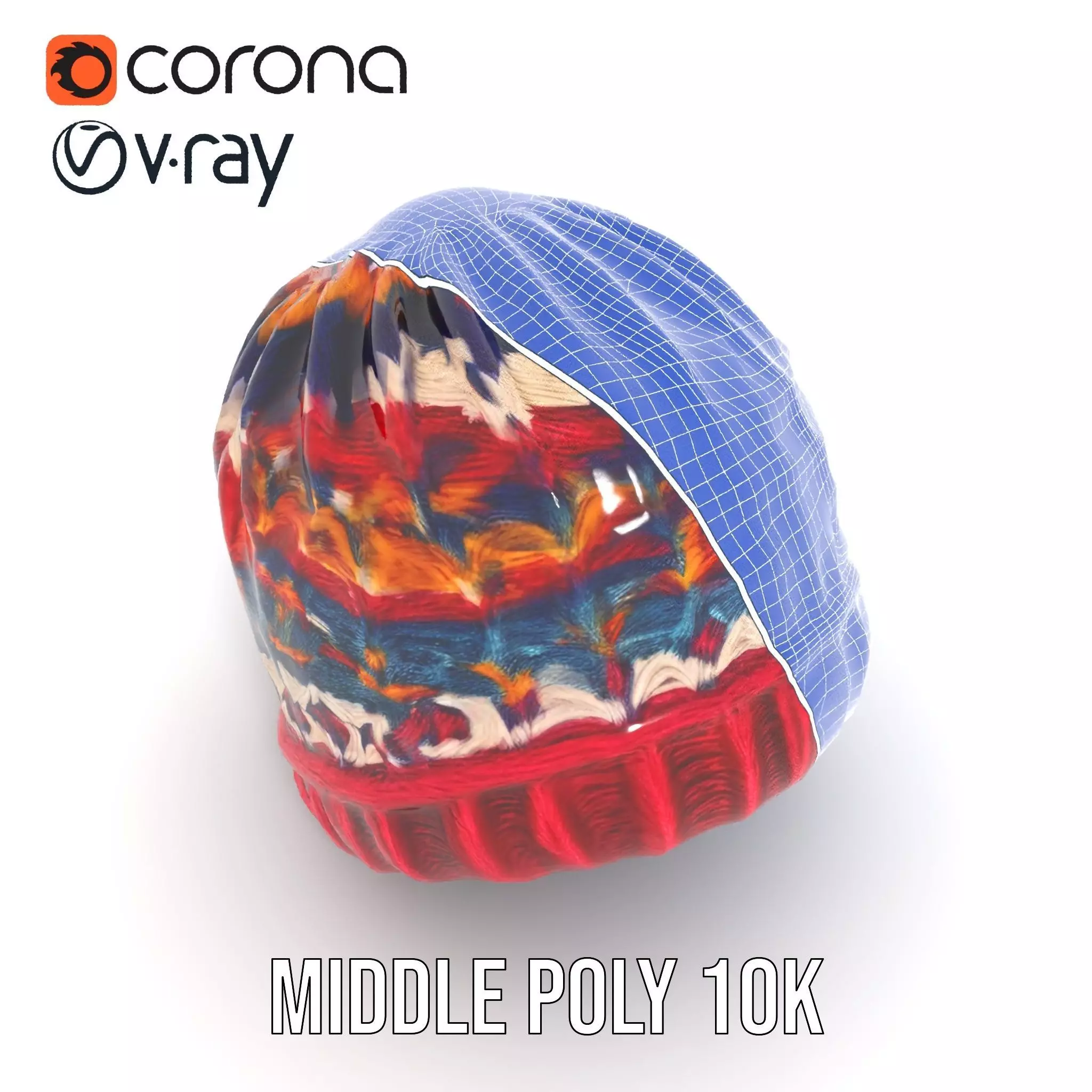 Colorful Knitted Beanie model pack Low-poly 3D model_24