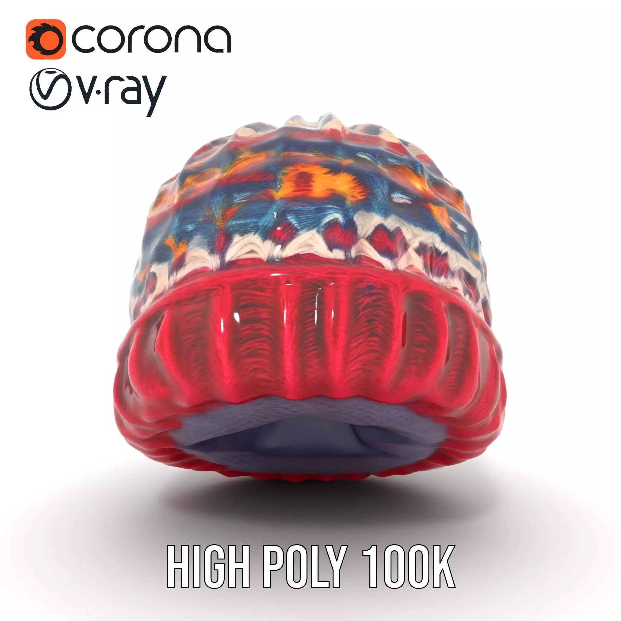 Colorful Knitted Beanie model pack Low-poly 3D model_21