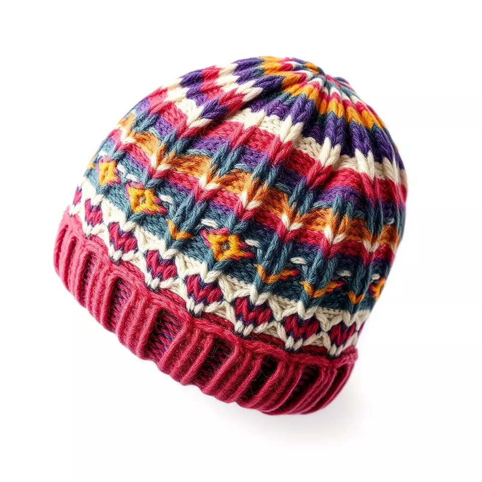 Colorful Knitted Beanie model pack Low-poly 3D model_2