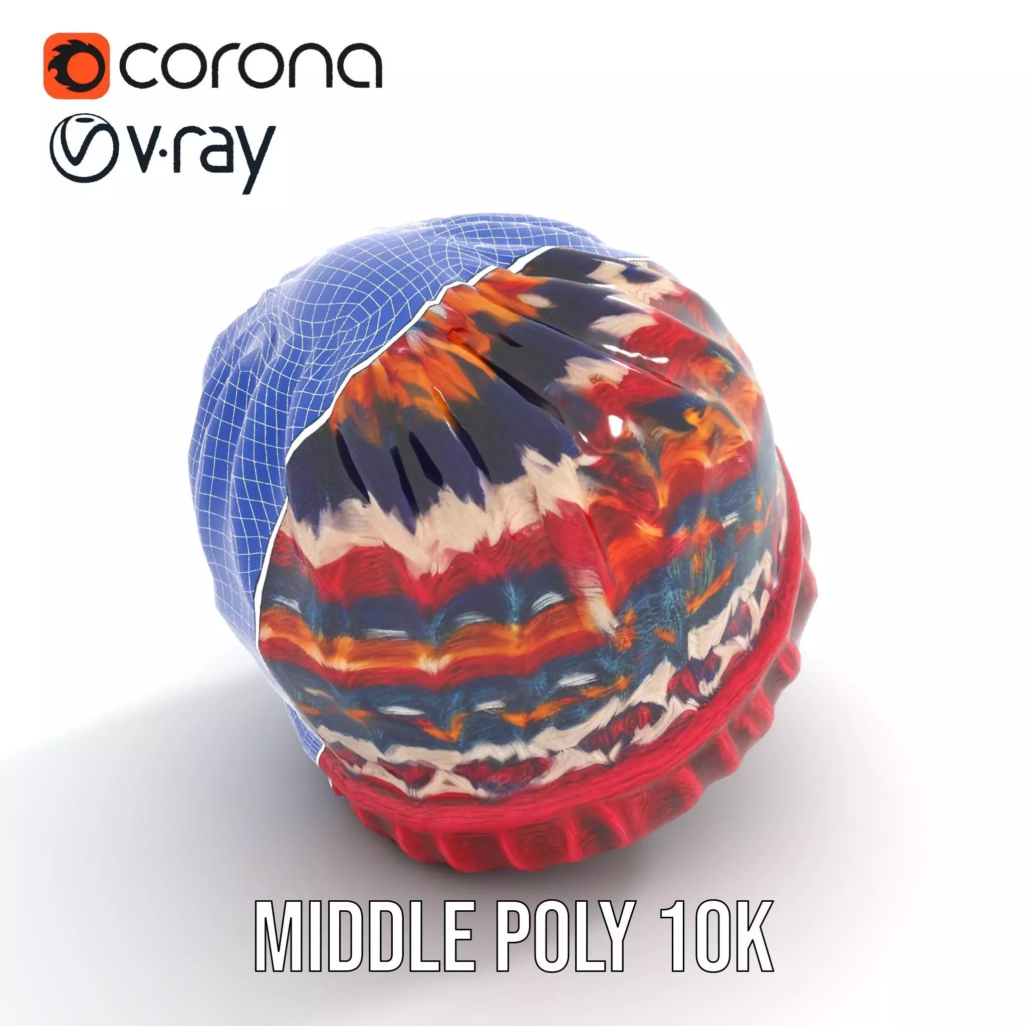 Colorful Knitted Beanie model pack Low-poly 3D model_30