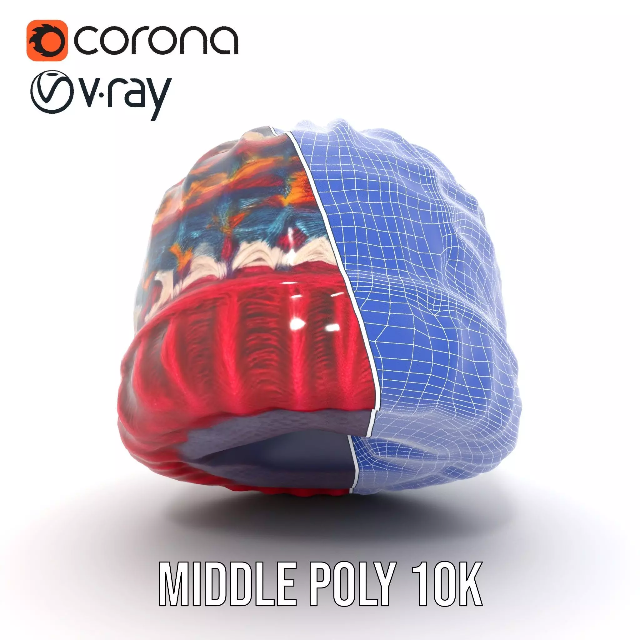 Colorful Knitted Beanie model pack Low-poly 3D model_27