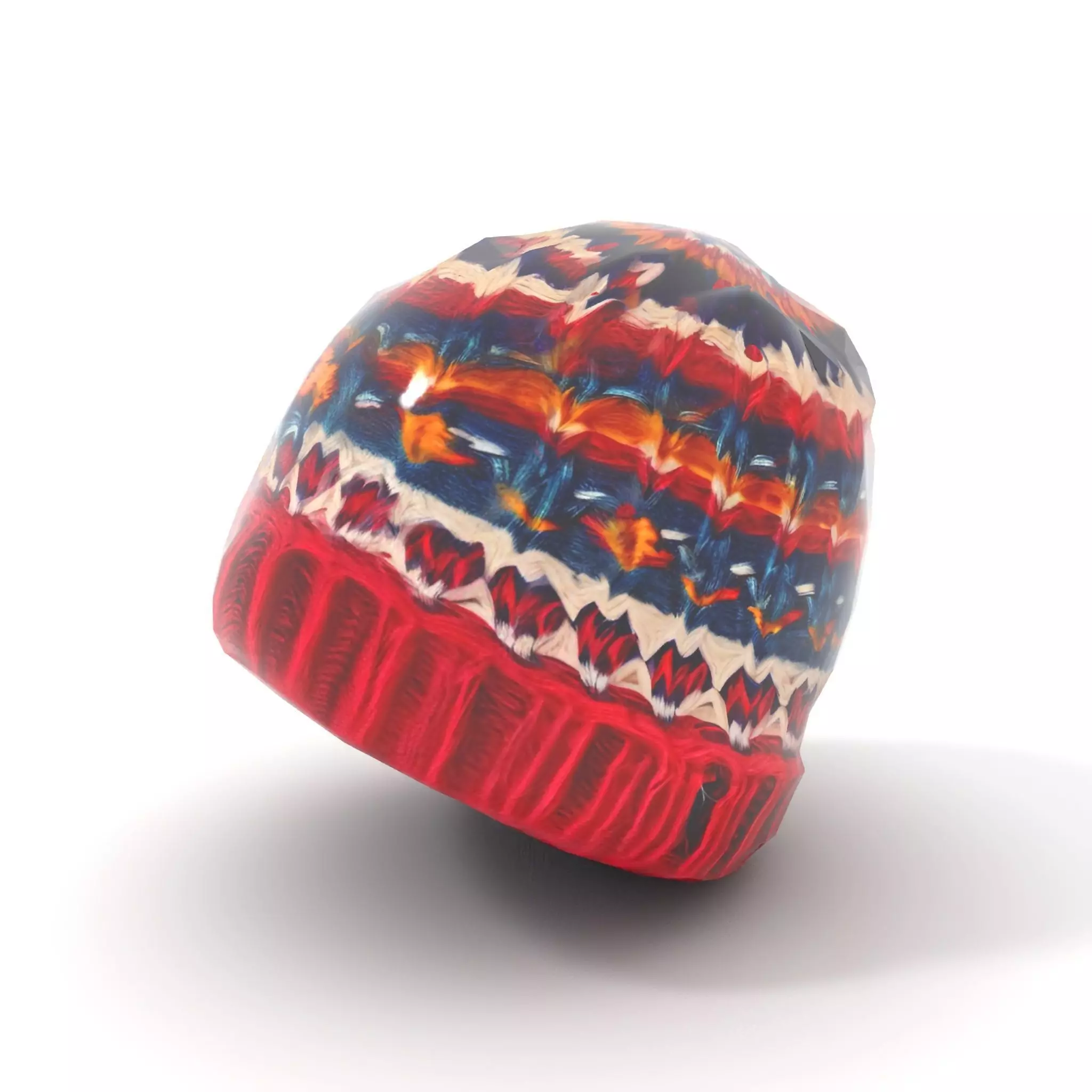 Colorful Knitted Beanie model pack Low-poly 3D model_17